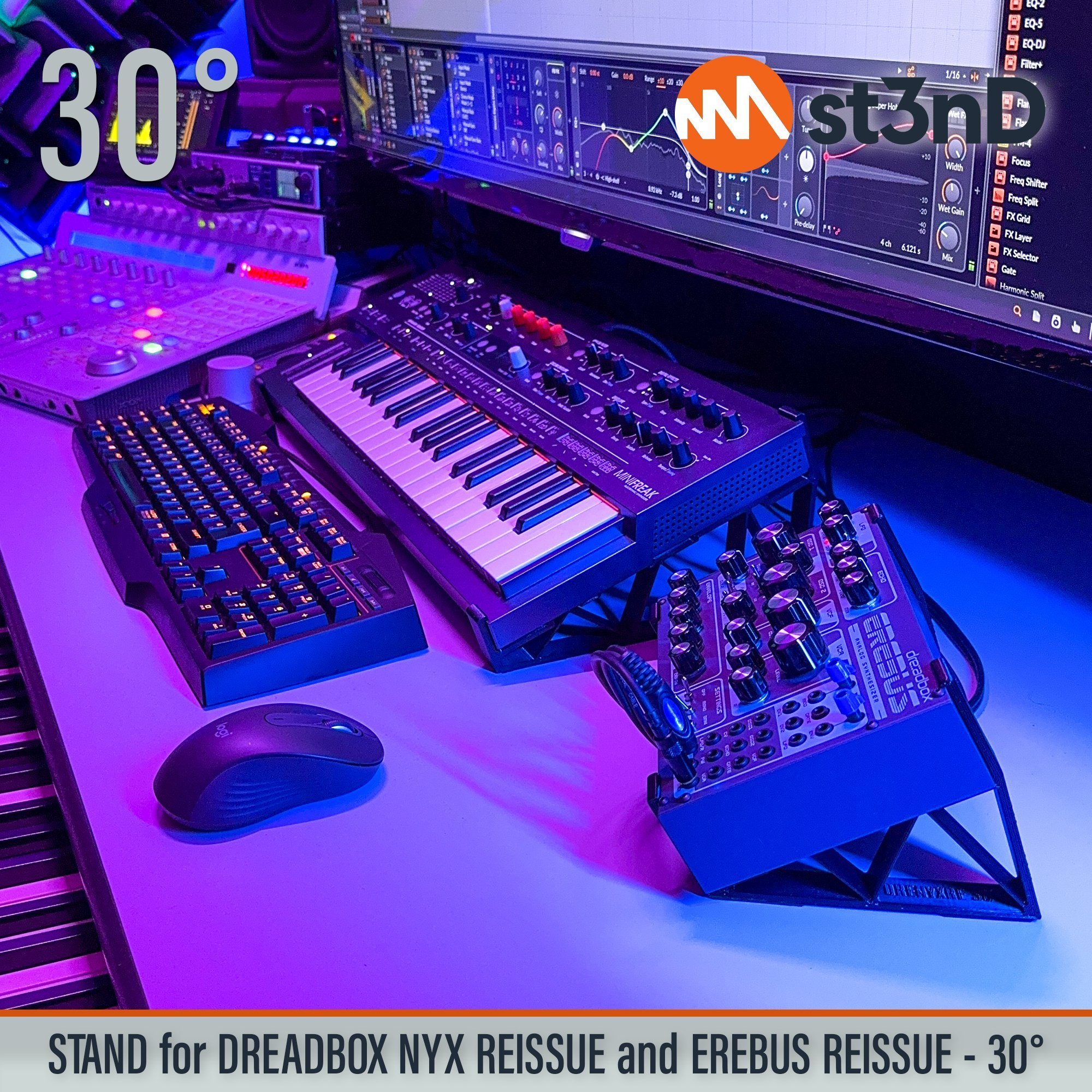analog synth dreadbox dreadbox nyx drone synth erebus EREBUS Reissue NYX Reissue portable semi modular semi modular synth st3nD stable stand strong sturdy tilted