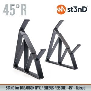 Close-up of the legs of the st3nD 3D printed stand for Dreadbox NYX Reissue / Erebus Reissue, 45 degree, raised by 60 mm