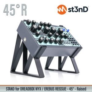 st3nD 3D printed stand for Dreadbox NYX Reissue / Erebus Reissue, 45 degree, raised by 60 mm (drone synth)