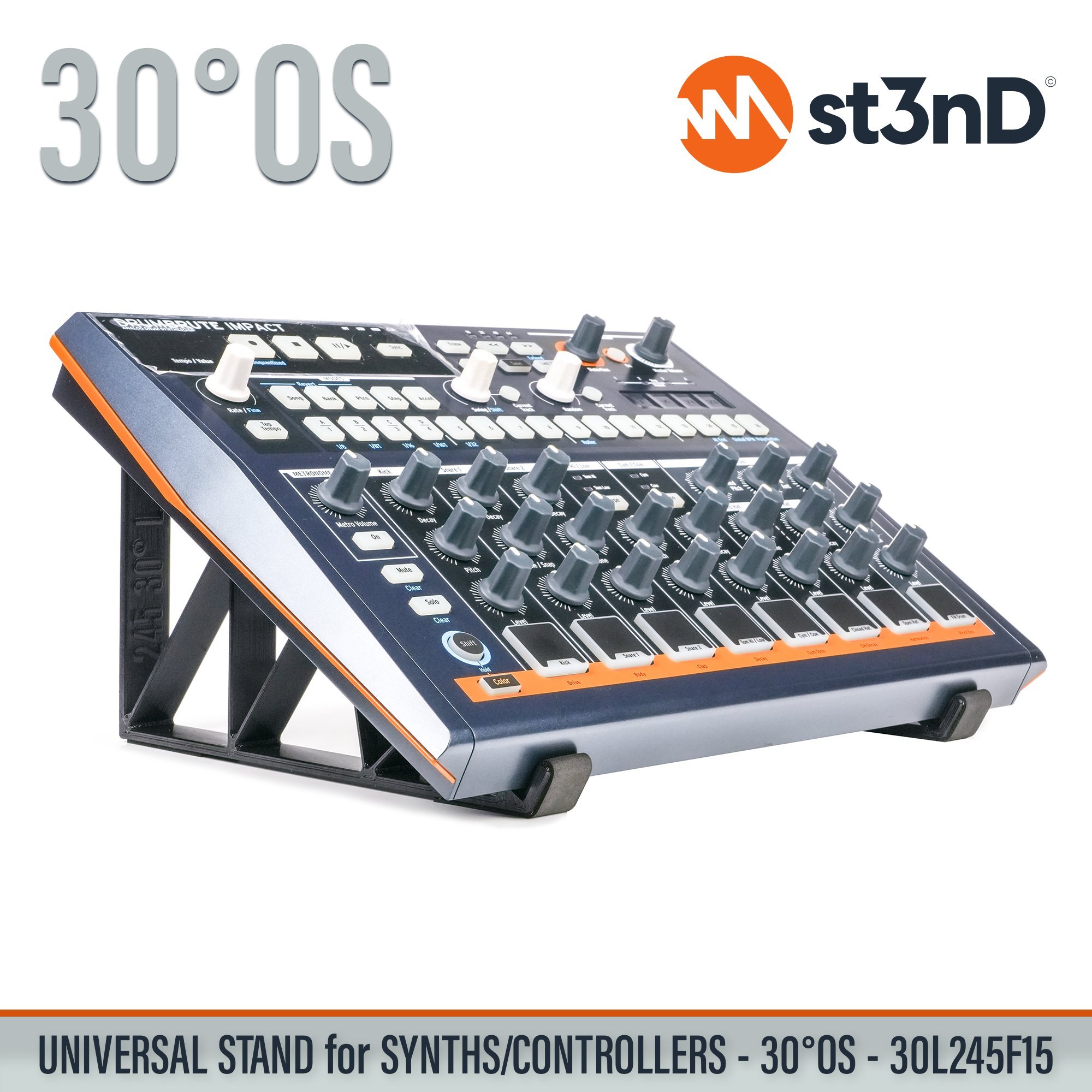 controller instrument accessory portable raised st3nD stable stand strong studio accessory sturdy synth synth accessory tilted arturia drumbrute impact home studio
