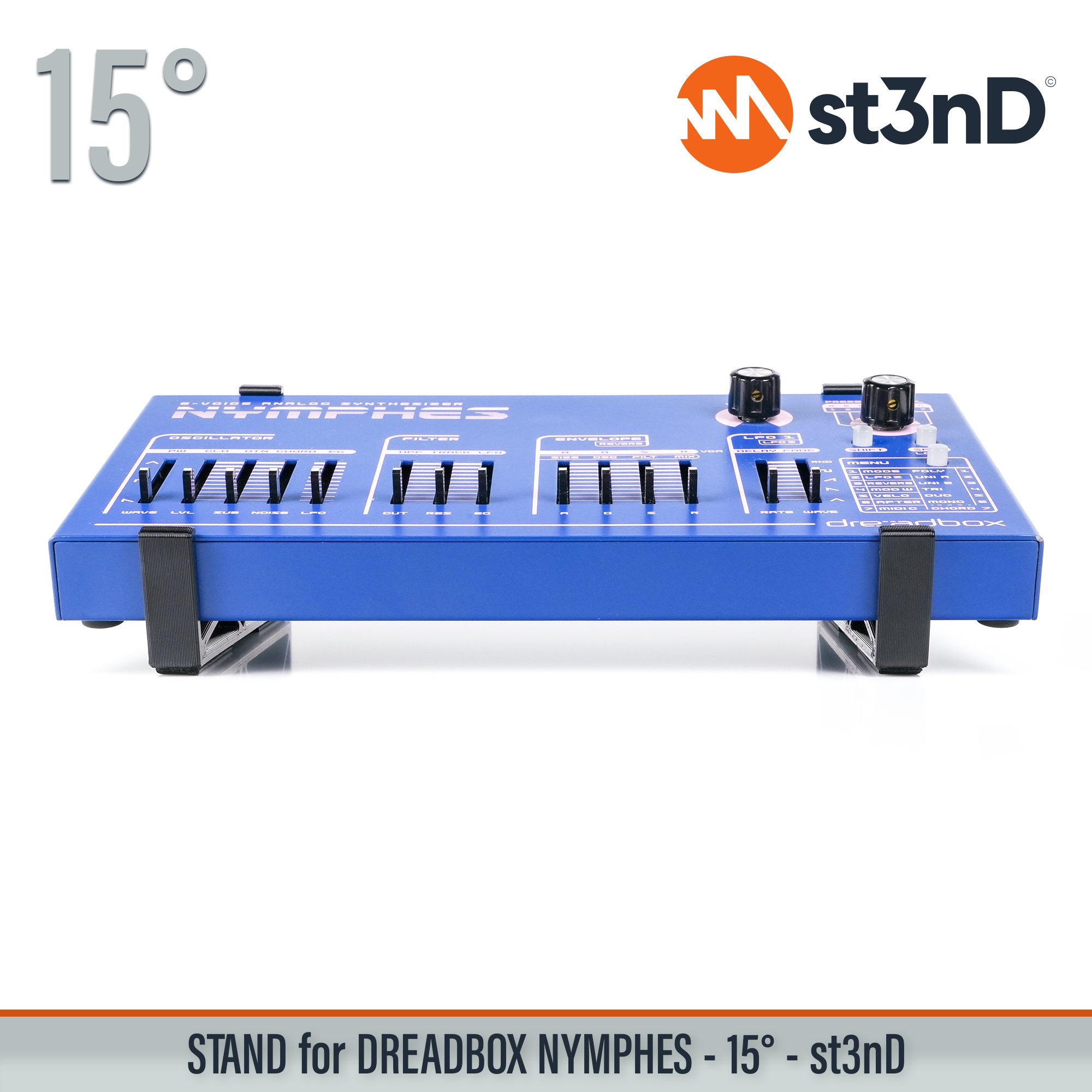 analog synth dreadbox Dreadbox Nymphes drone synth Nymphes portable semi modular semi modular synth st3nD stable stand strong sturdy tilted