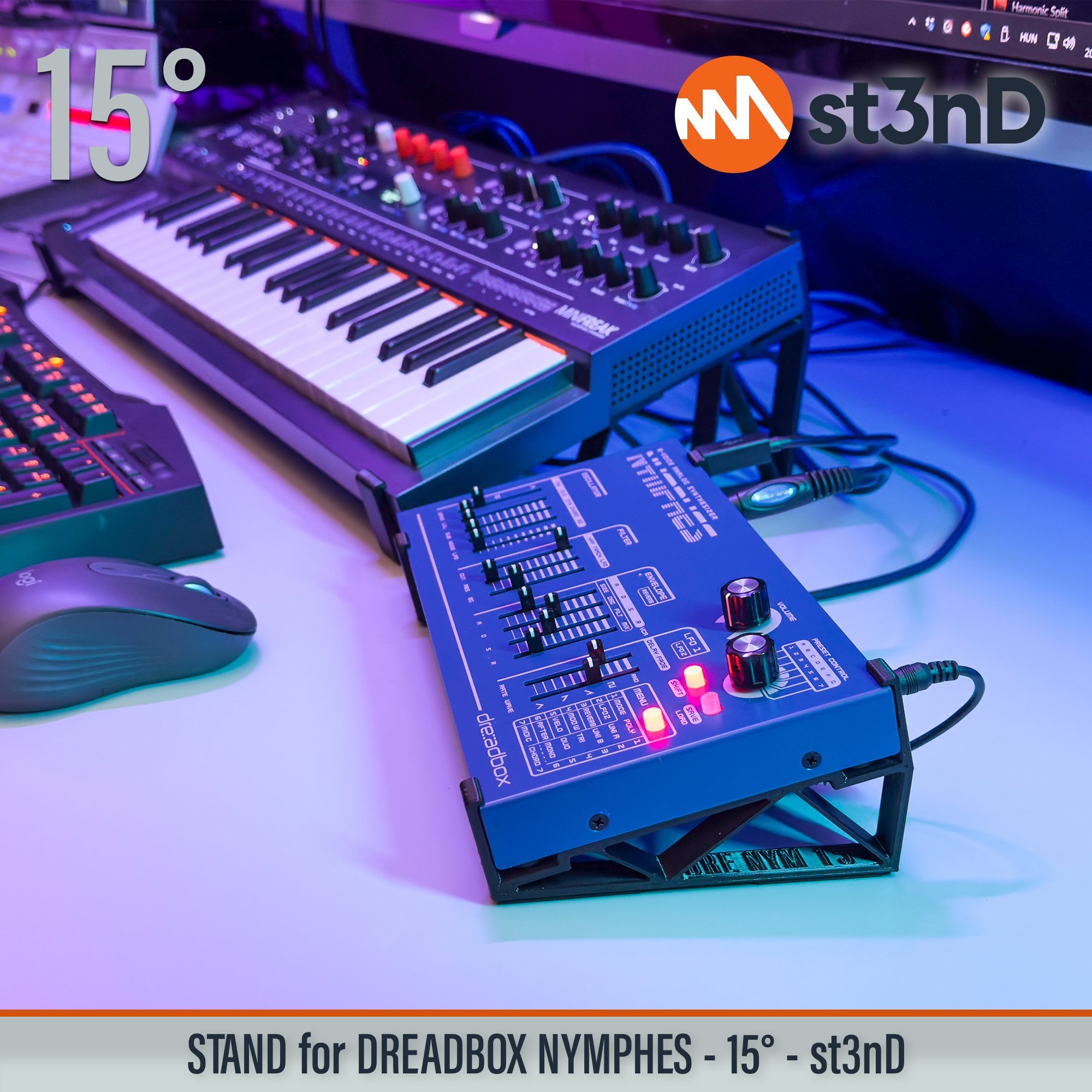 analog synth dreadbox Dreadbox Nymphes drone synth Nymphes portable semi modular semi modular synth st3nD stable stand strong sturdy tilted