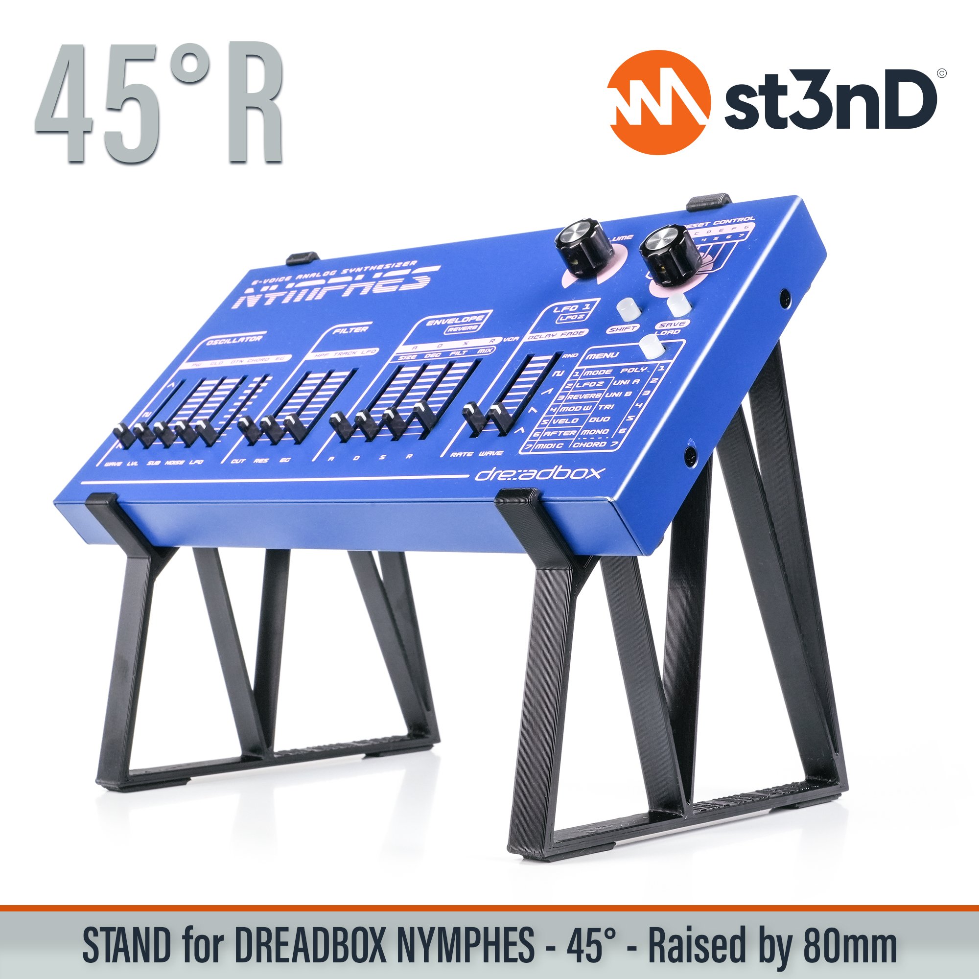 analog synth dreadbox Dreadbox Nymphes drone synth Nymphes portable semi modular semi modular synth st3nD stable stand strong sturdy tilted