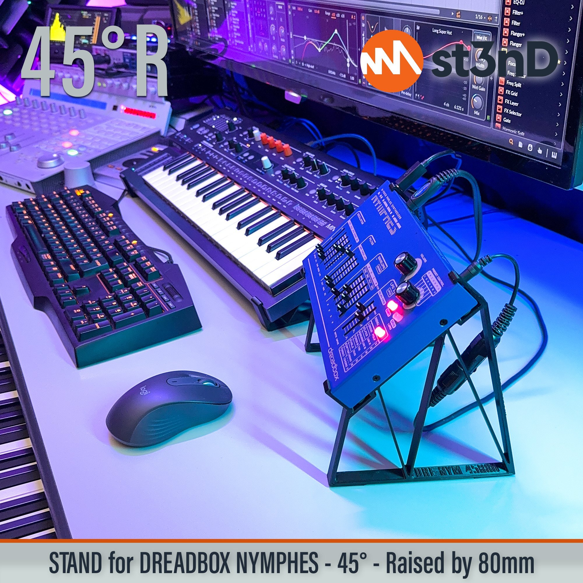 analog synth dreadbox Dreadbox Nymphes drone synth Nymphes portable semi modular semi modular synth st3nD stable stand strong sturdy tilted