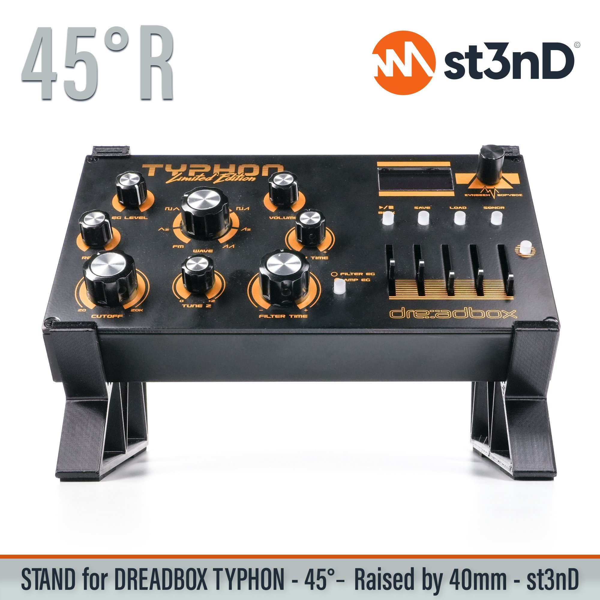 analog synth dreadbox dreadbox typhon instrument accessory portable st3nD stable stand strong sturdy synth synth accesory tilted typhon
