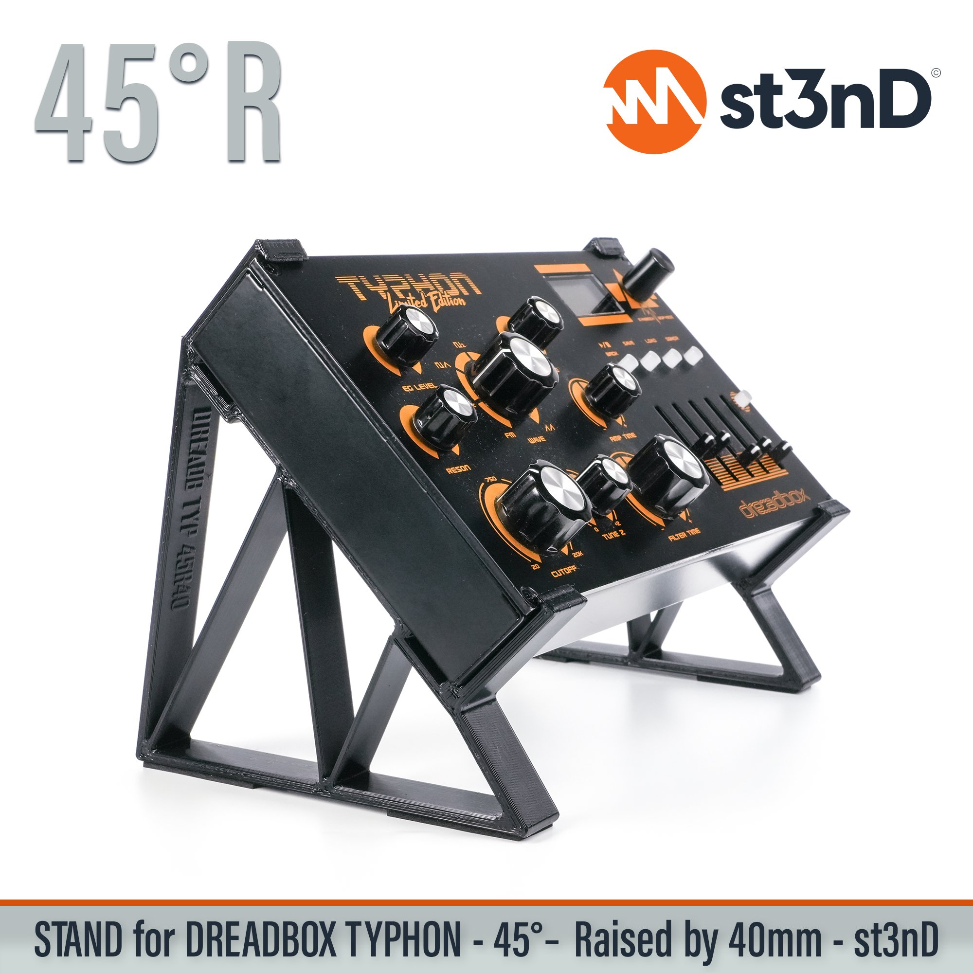 analog synth dreadbox dreadbox typhon instrument accessory portable st3nD stable stand strong sturdy synth synth accesory tilted typhon