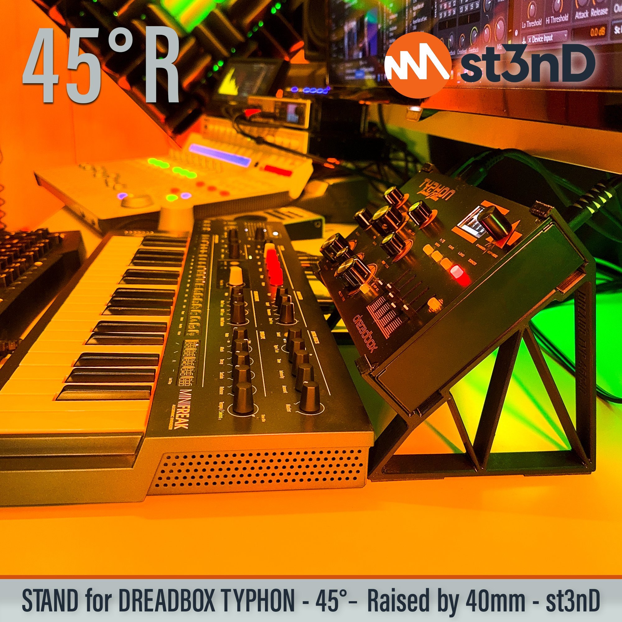 analog synth dreadbox dreadbox typhon instrument accessory portable st3nD stable stand strong sturdy synth synth accesory tilted typhon