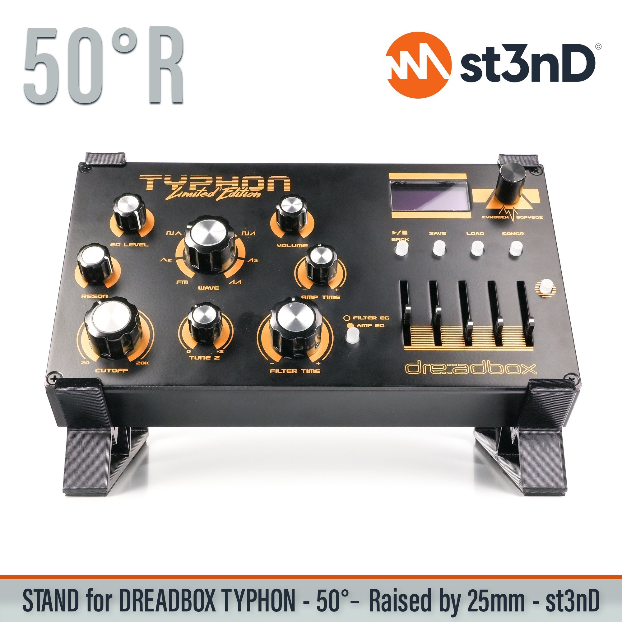 analog synth dreadbox dreadbox typhon instrument accessory portable st3nD stable stand strong sturdy synth synth accesory tilted typhon