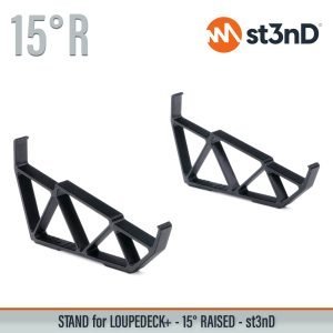Close-up of the legs of the st3nD 3D printed stand for Loupedeck+, 15 degree, raised