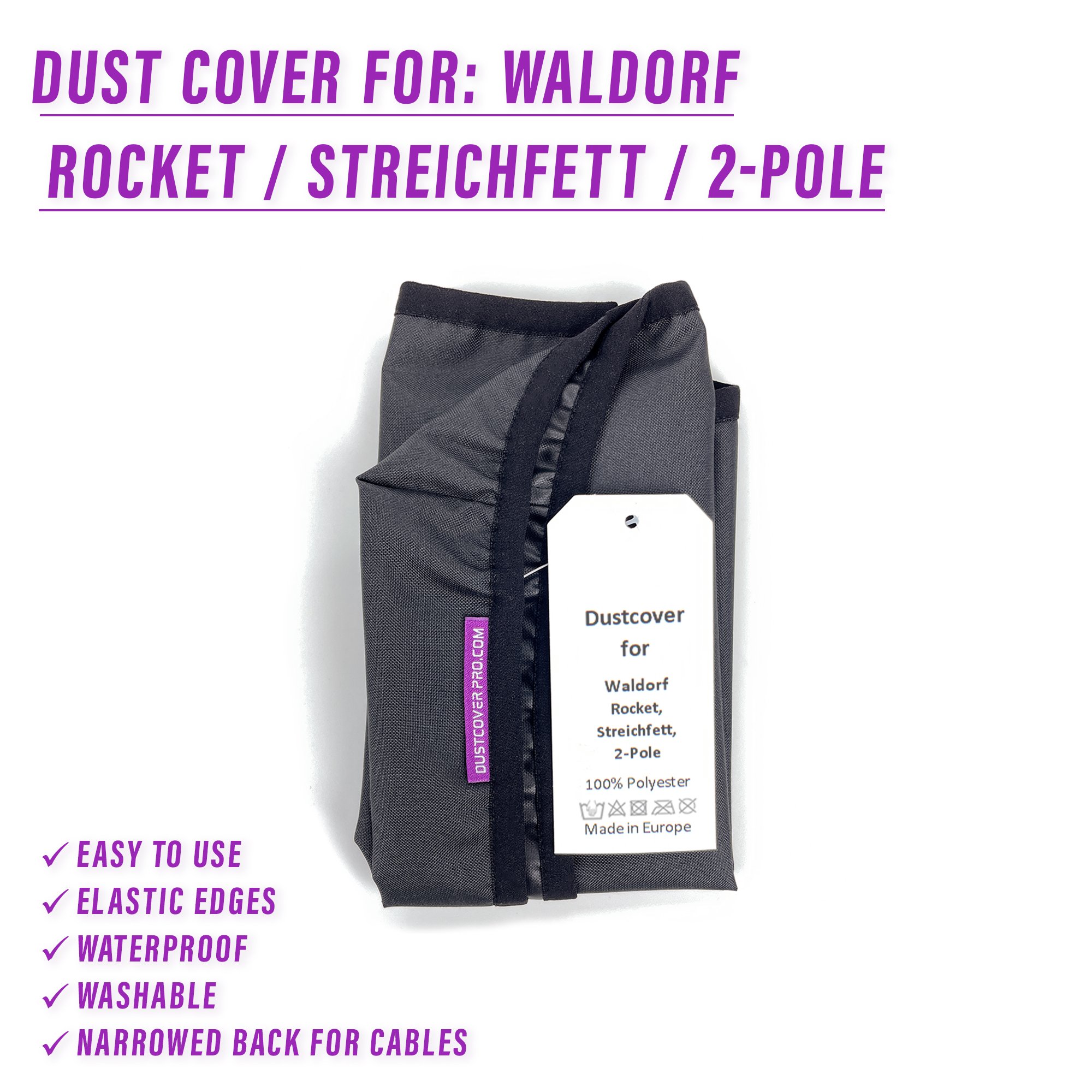 2-Pole dust cover dustcover dustcoverpro elastic streichfett synth synth protection waldorf waldorf rocket waldorf WALDORF Rocket water resistant waterproof waldorf streichfett