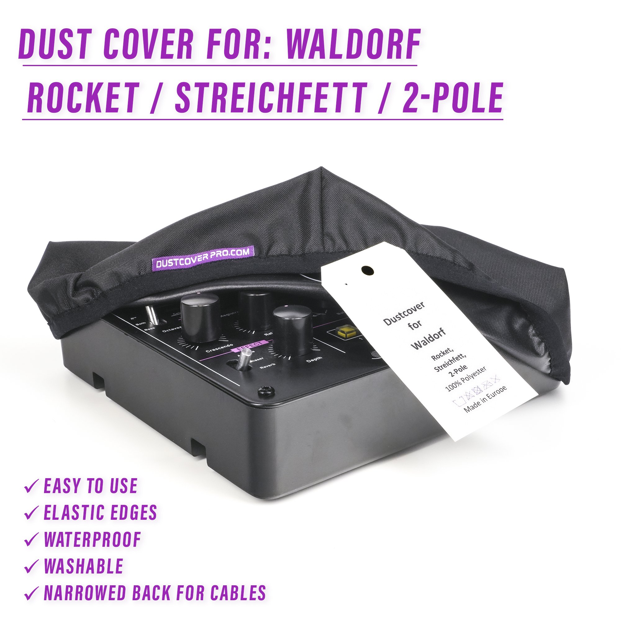2-Pole dust cover dustcover dustcoverpro elastic streichfett synth synth protection waldorf waldorf rocket waldorf WALDORF Rocket water resistant waterproof waldorf streichfett