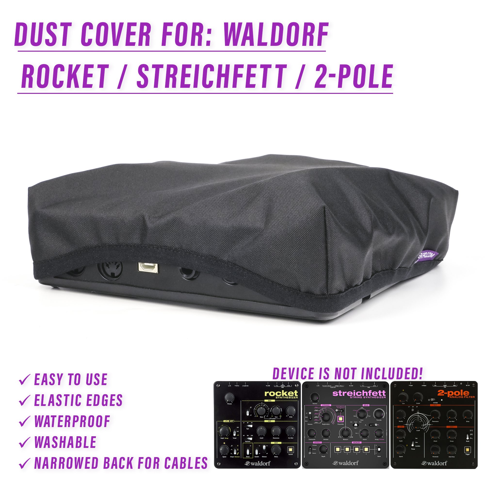 2-Pole dust cover dustcover dustcoverpro elastic streichfett synth synth protection waldorf waldorf rocket waldorf WALDORF Rocket water resistant waterproof waldorf streichfett