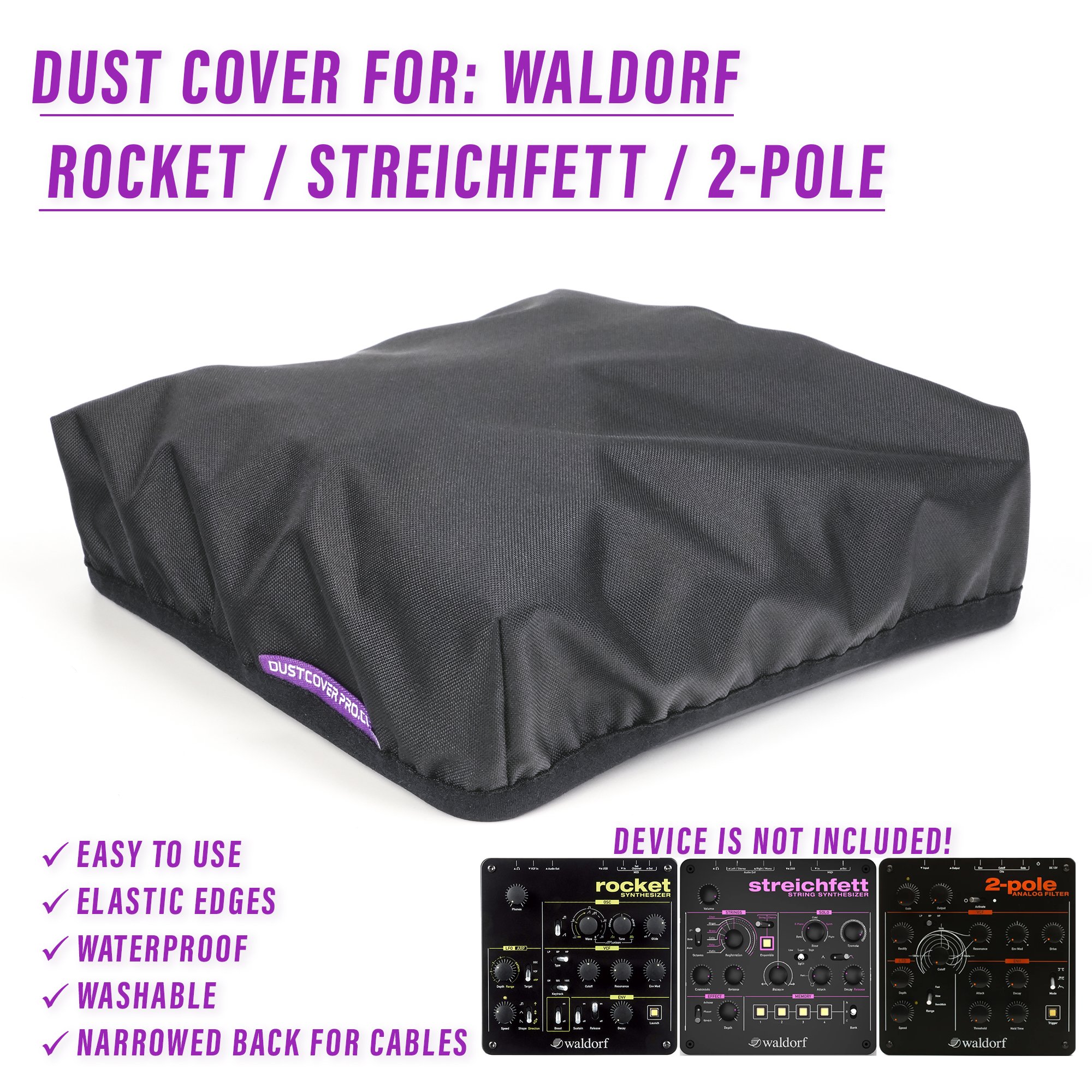 2-Pole dust cover dustcover dustcoverpro elastic streichfett synth synth protection waldorf waldorf rocket waldorf WALDORF Rocket water resistant waterproof waldorf streichfett