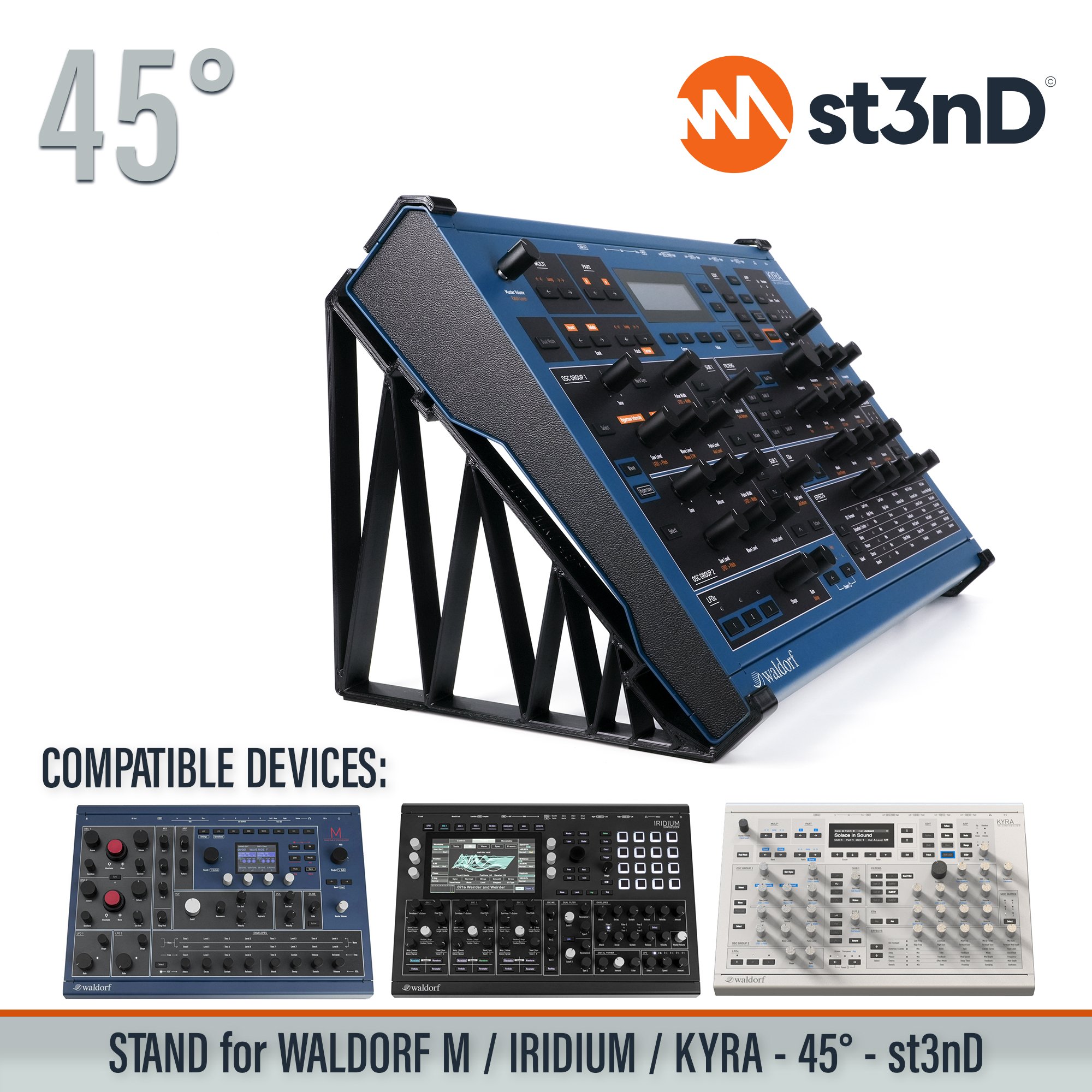 desktop synth Iridium kyra sound design st3nD stable stand strong studio accessory synth accessory waldorf