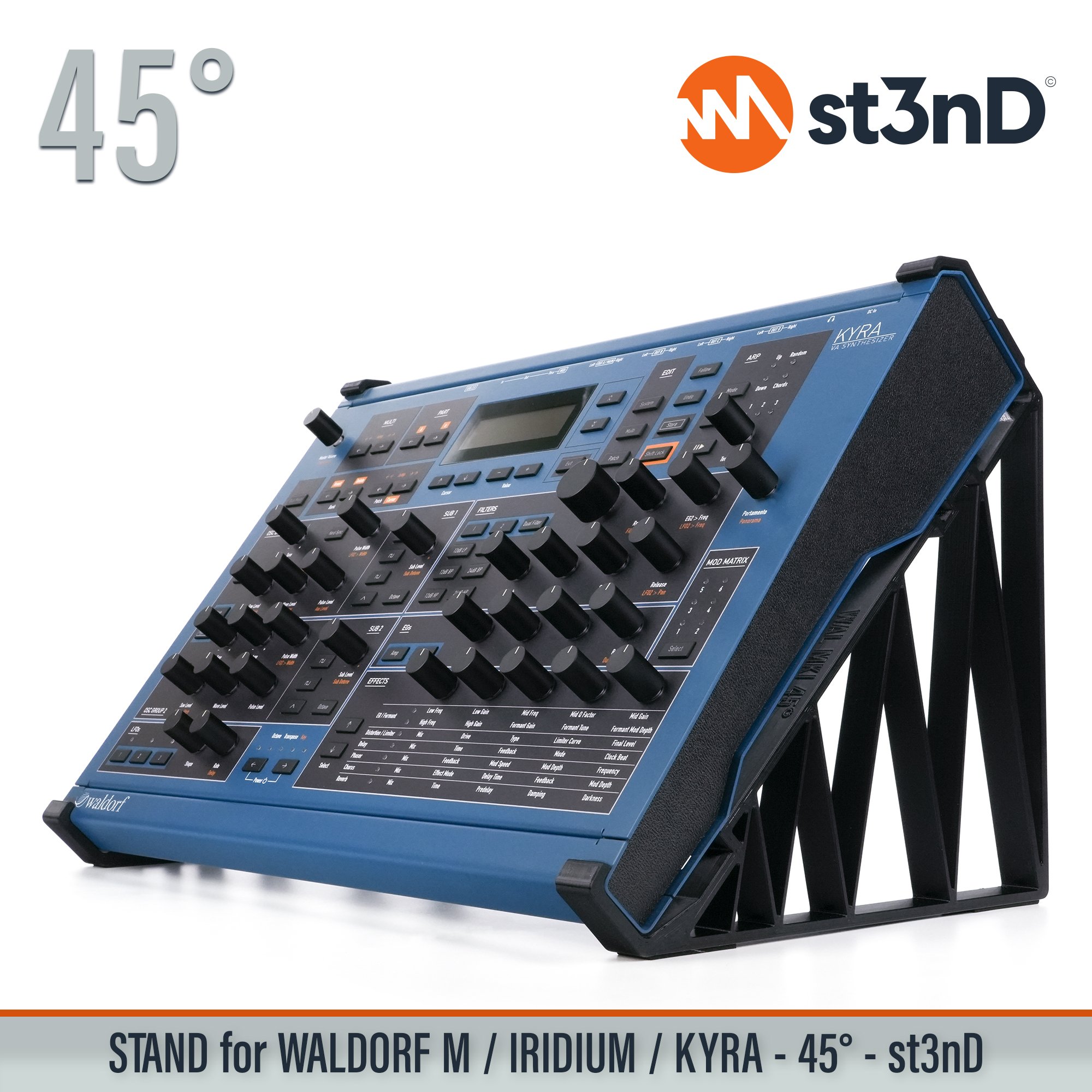 desktop synth Iridium kyra sound design st3nD stable stand strong studio accessory synth accessory waldorf