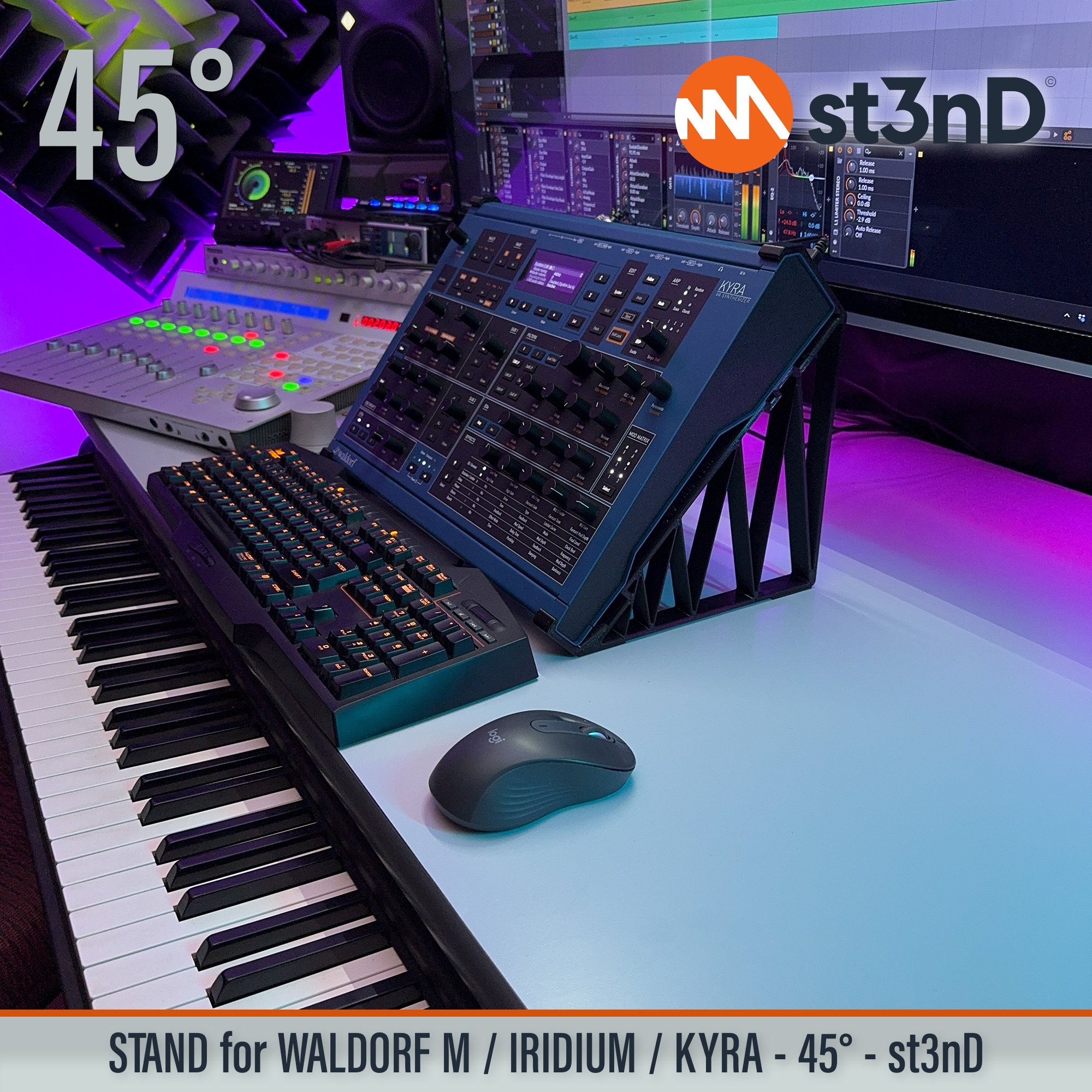 desktop synth Iridium kyra sound design st3nD stable stand strong studio accessory synth accessory waldorf