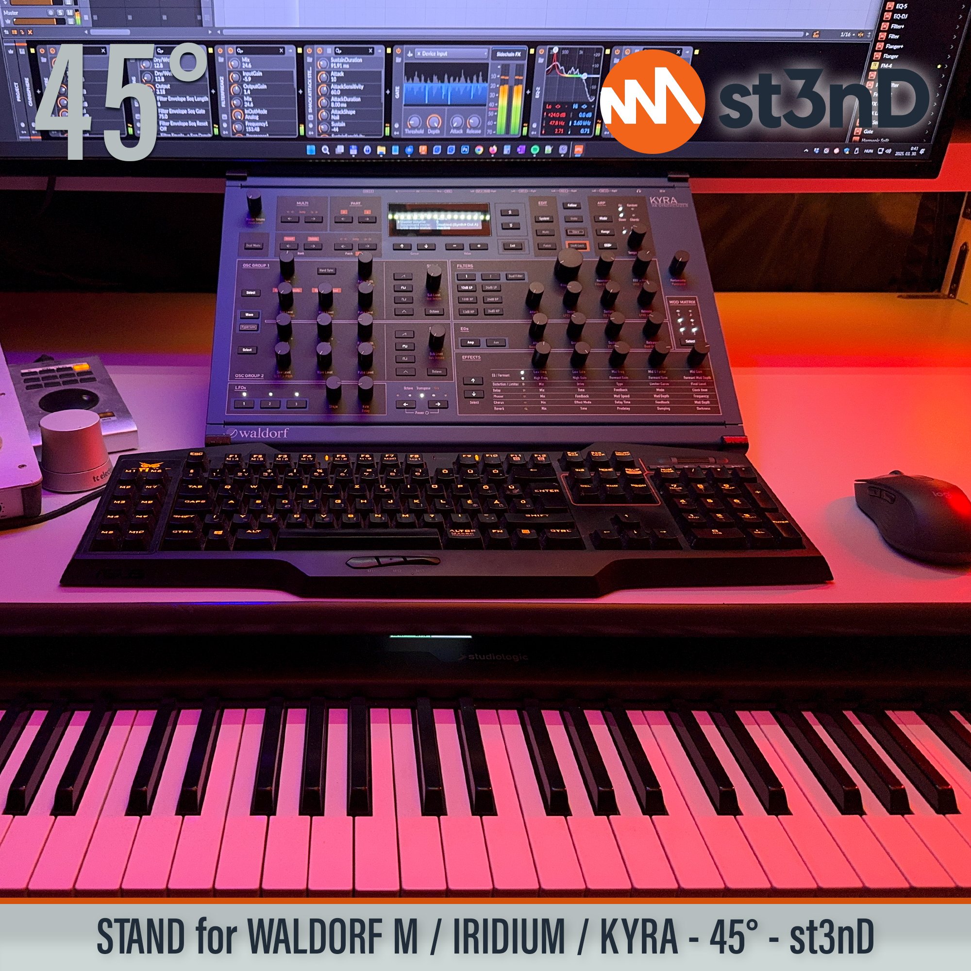 desktop synth Iridium kyra sound design st3nD stable stand strong studio accessory synth accessory waldorf