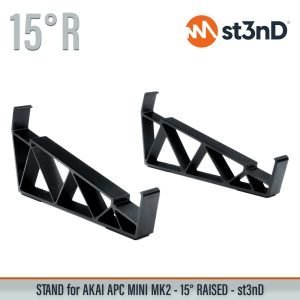 Close-up of the legs of the st3nD 3D printed stand for Akai APC Mini (Mk2), 15 degree, raised by 20 mm