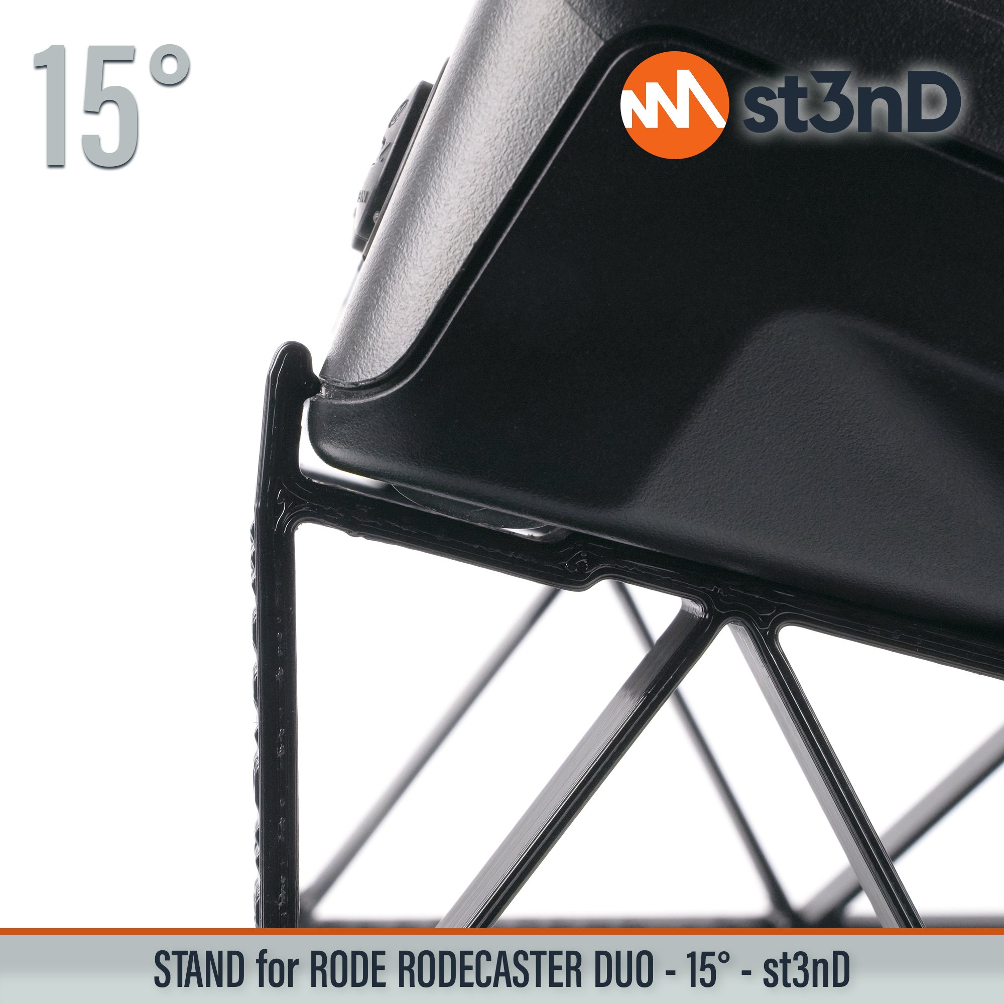 podcast mixer portable RODE rodecaster mixer st3nD stable stand strong sturdy synth accessory tilted RODE Rodecaster Duo audio interface RODECASTER DUO RODE MIXER PODCAST INTERFACE
