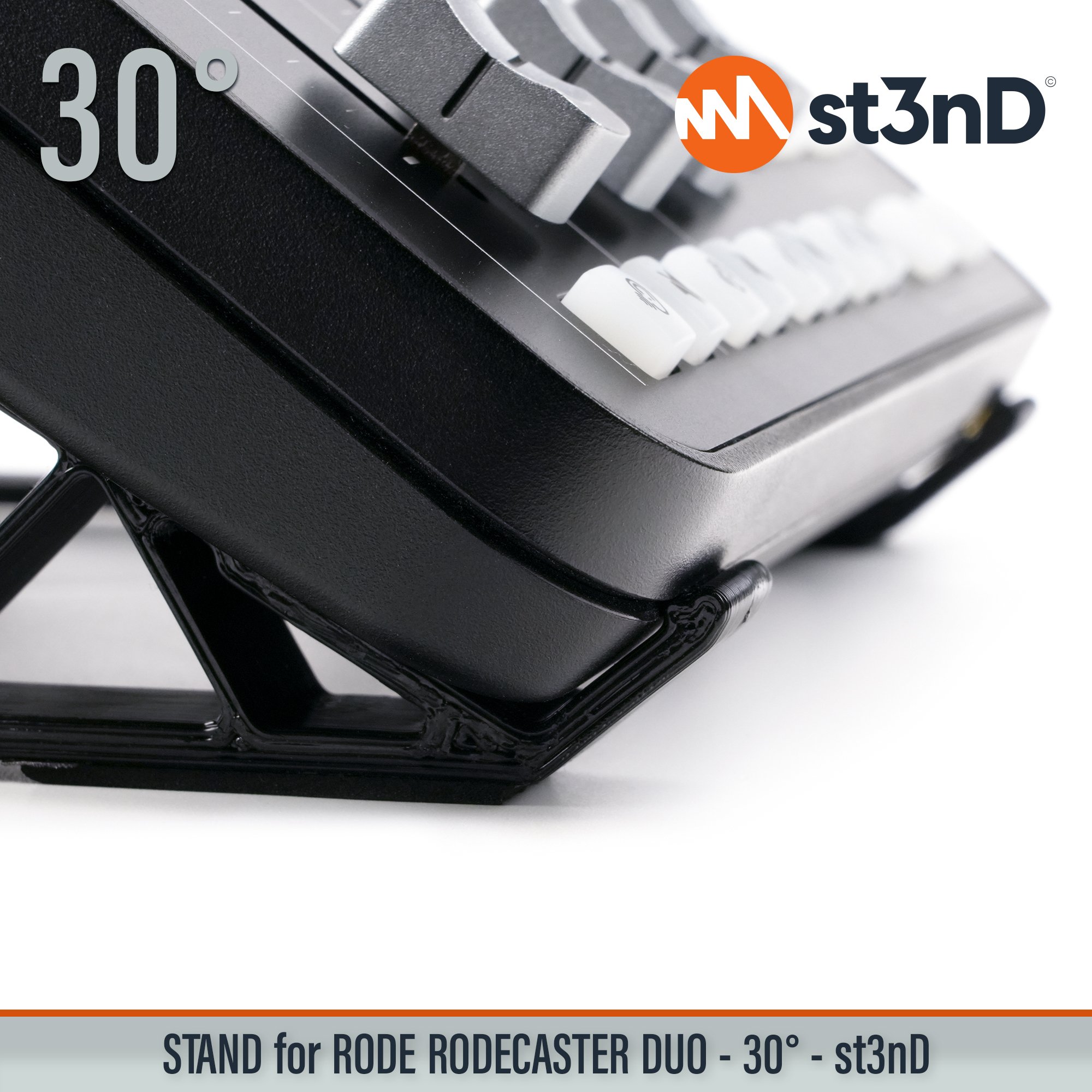 audio interface PODCAST INTERFACE podcast mixer portable RODE RODE MIXER RODE Rodecaster Duo Rodecaster Duo rodecaster mixer st3nD stable stand strong sturdy synth accessory tilted