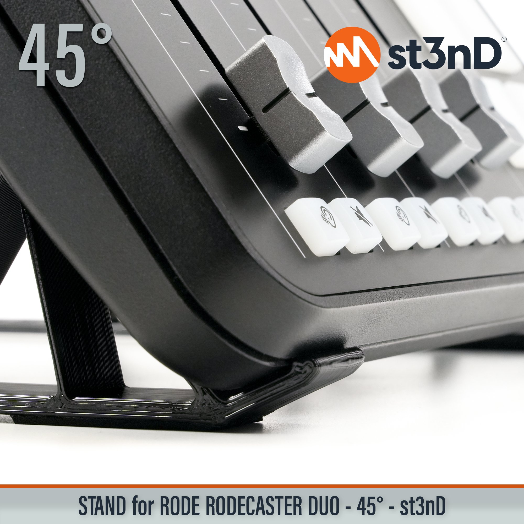 audio interface PODCAST INTERFACE podcast mixer portable RODE RODE MIXER RODE Rodecaster Duo Rodecaster Duo rodecaster mixer st3nD stable stand strong sturdy synth accessory tilted