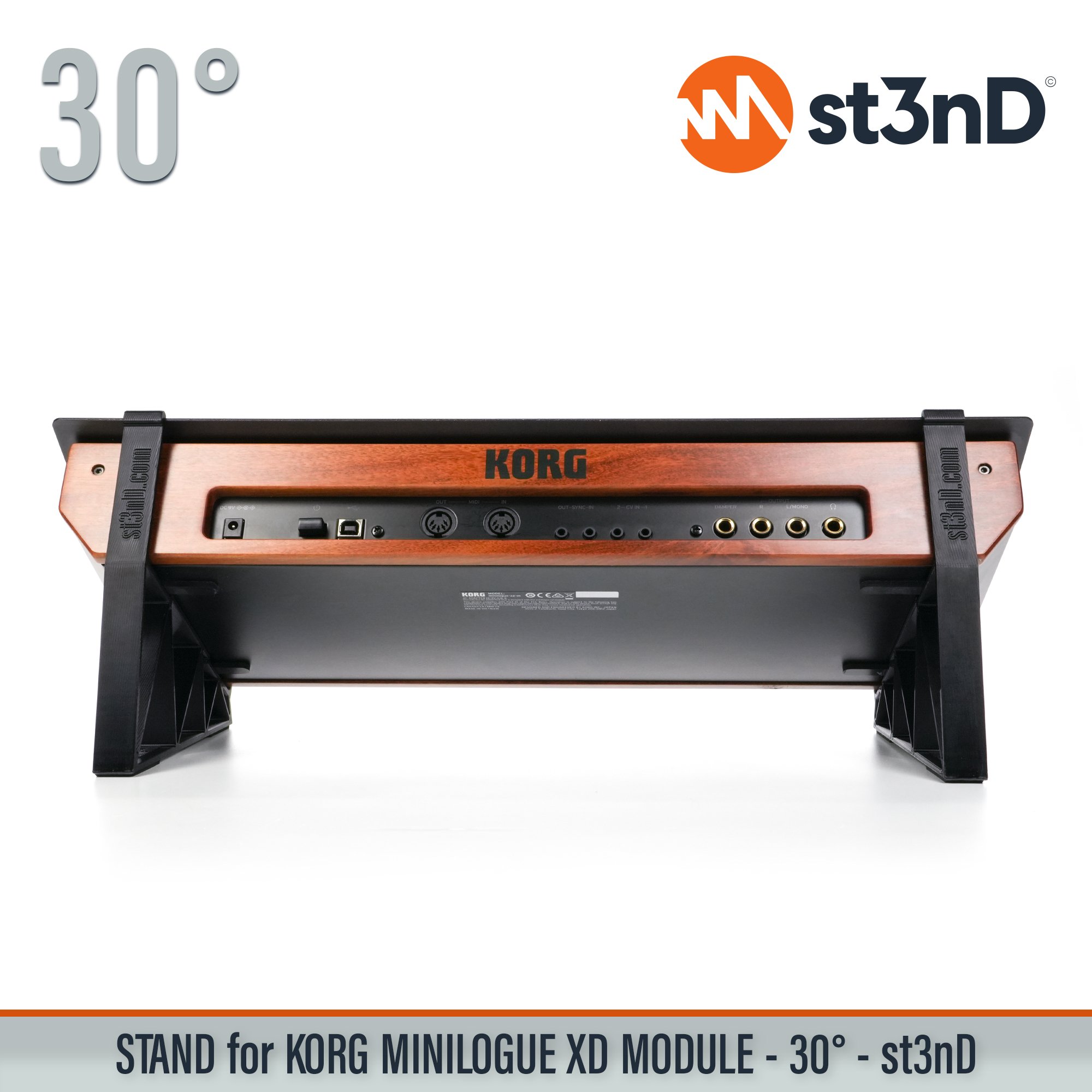 desktop stand desktop synth korg Korg MINILOGUE XD Korg Minilogue XD Module korg synth korg synth accessory MINILOGUE XD MODULE music production sequencer st3nD stand strong studio gear sturdy