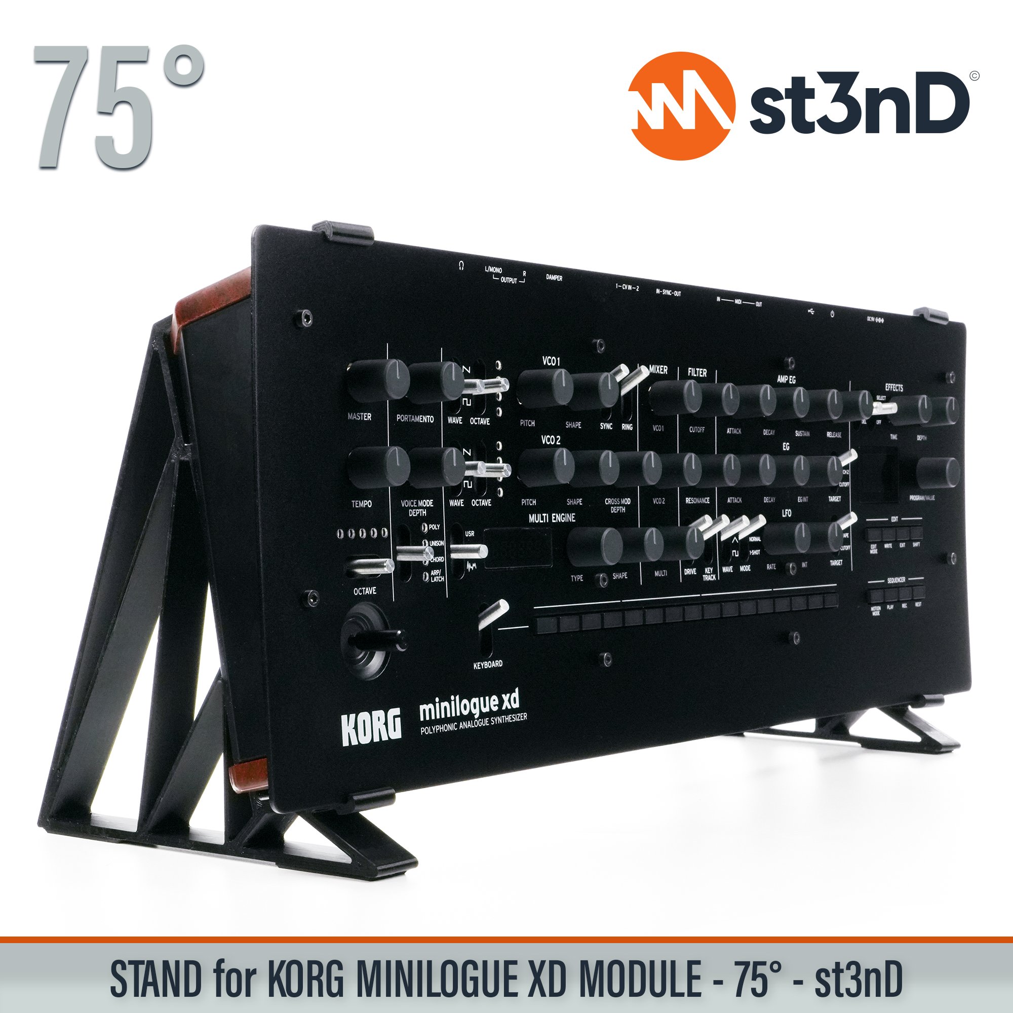 desktop stand desktop synth korg Korg MINILOGUE XD Korg Minilogue XD Module korg synth korg synth accessory MINILOGUE XD MODULE music production sequencer st3nD stand strong studio gear sturdy