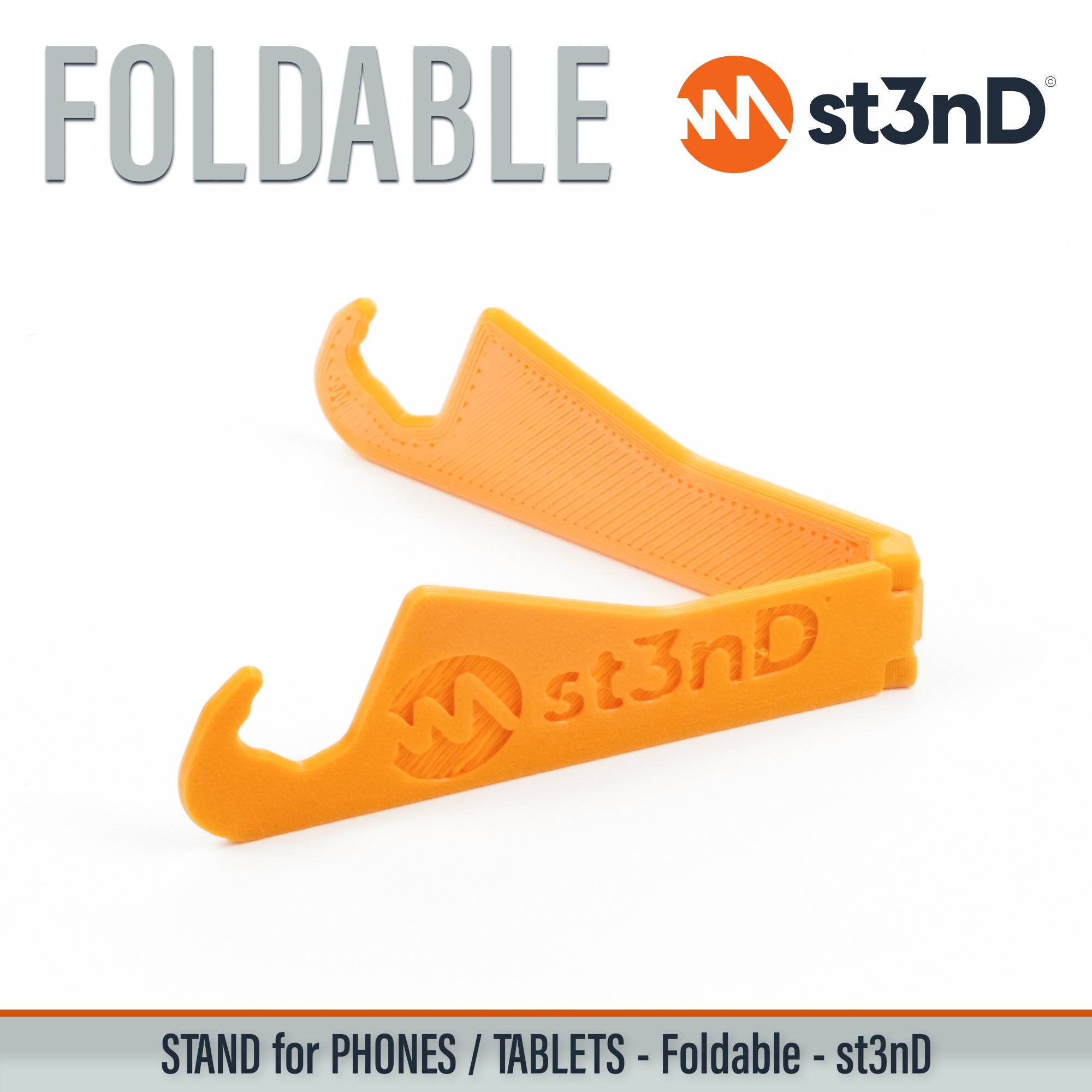 3d printed stand st3nD stand sturdy Android Phone Apple iPhone Apple iPad ipad holder iphone Android Tablet android tablet ipad desktop foldable portable