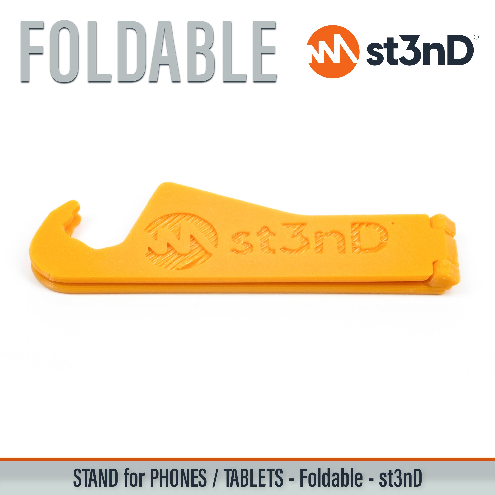 3d printed stand st3nD stand sturdy Android Phone Apple iPhone Apple iPad ipad holder iphone Android Tablet android tablet ipad desktop foldable portable