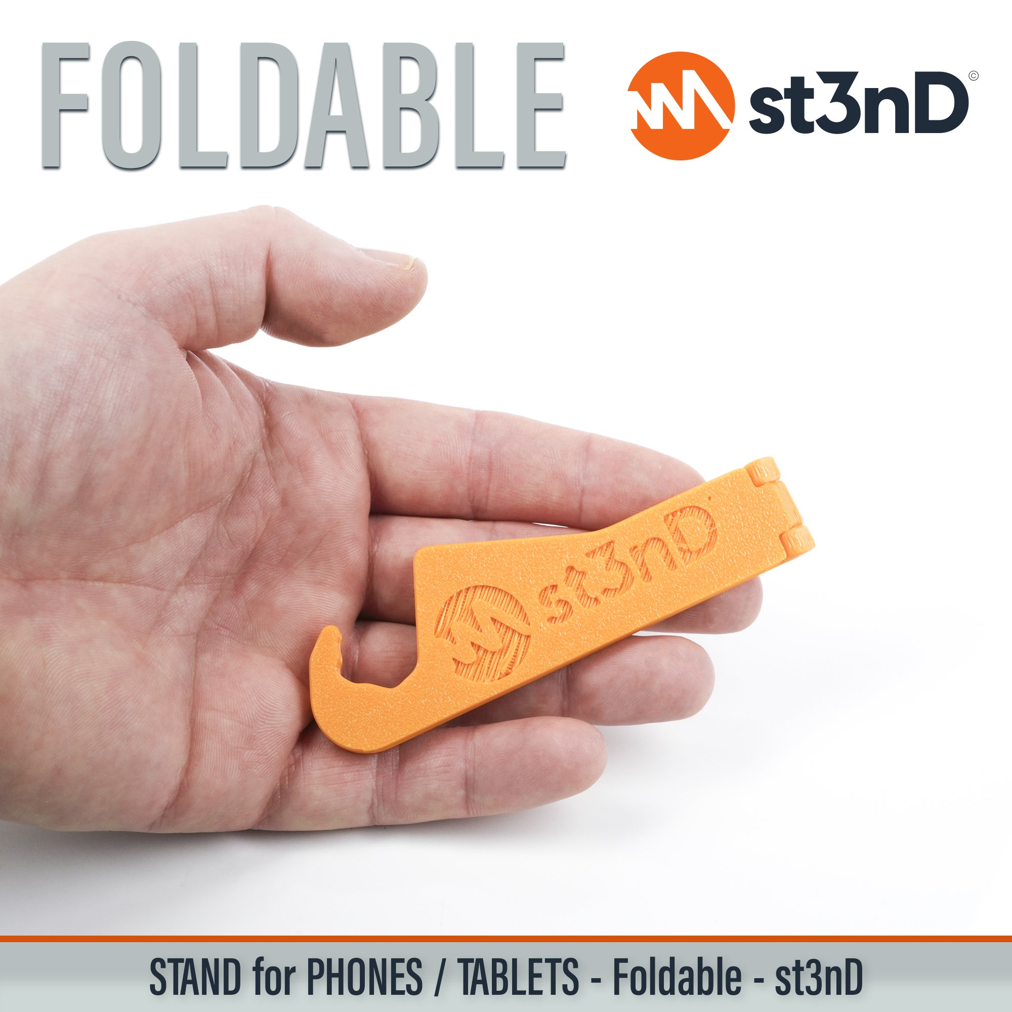 3d printed stand st3nD stand sturdy Android Phone Apple iPhone Apple iPad ipad holder iphone Android Tablet android tablet ipad desktop foldable portable