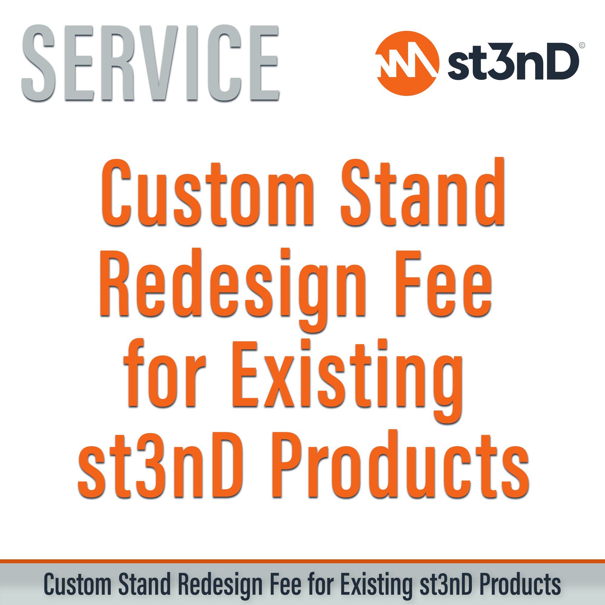 Custom Stand Redesign Fee for Existing st3nD Products – service for custom 3D printed desktop stands, tilt and height adjustment for synth and DJ gear