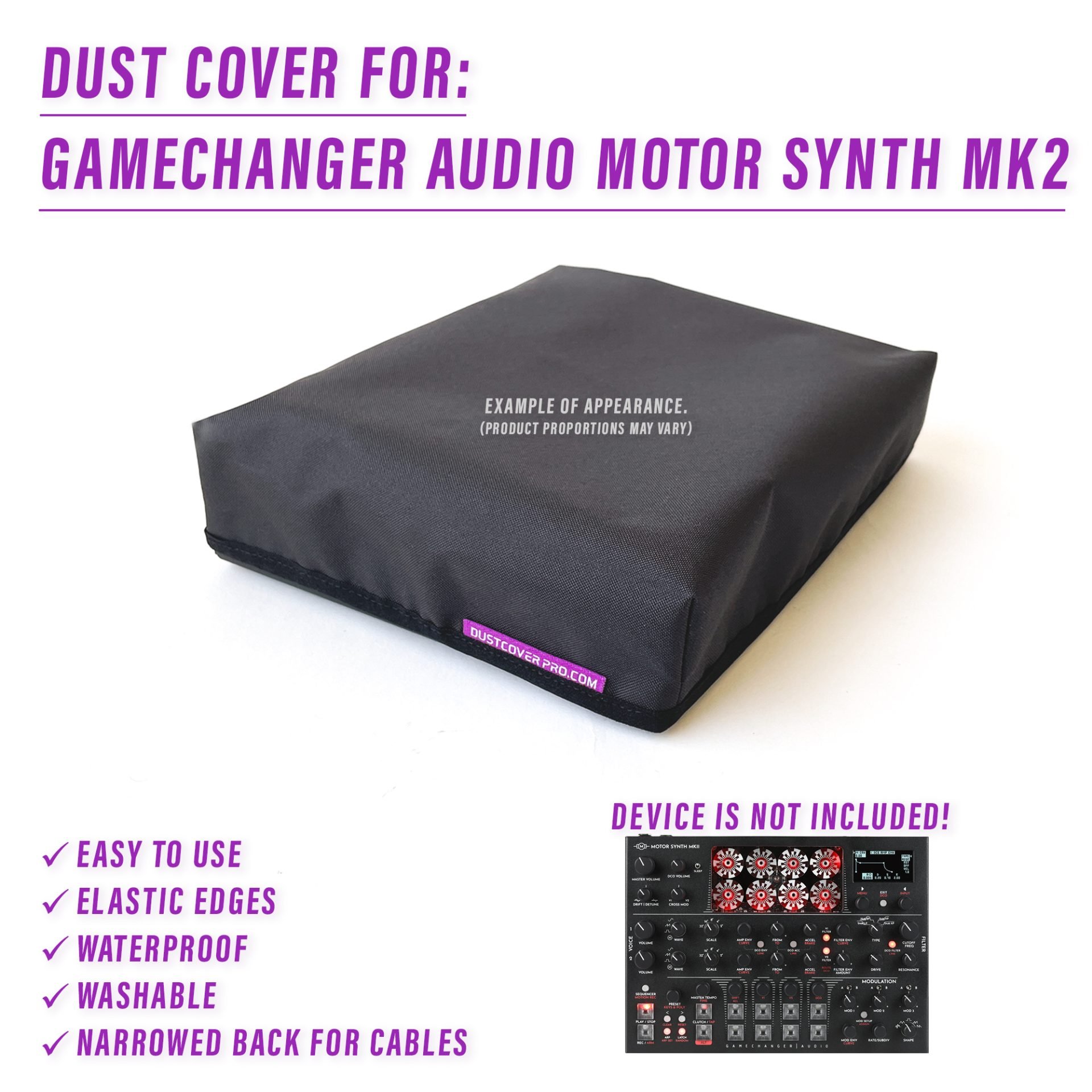 cover dust dustcoverpro synth synth protection water resistant Gamechanger Audio Motor Synth Mk2 Gamechanger Audio Motor Synth Mk2