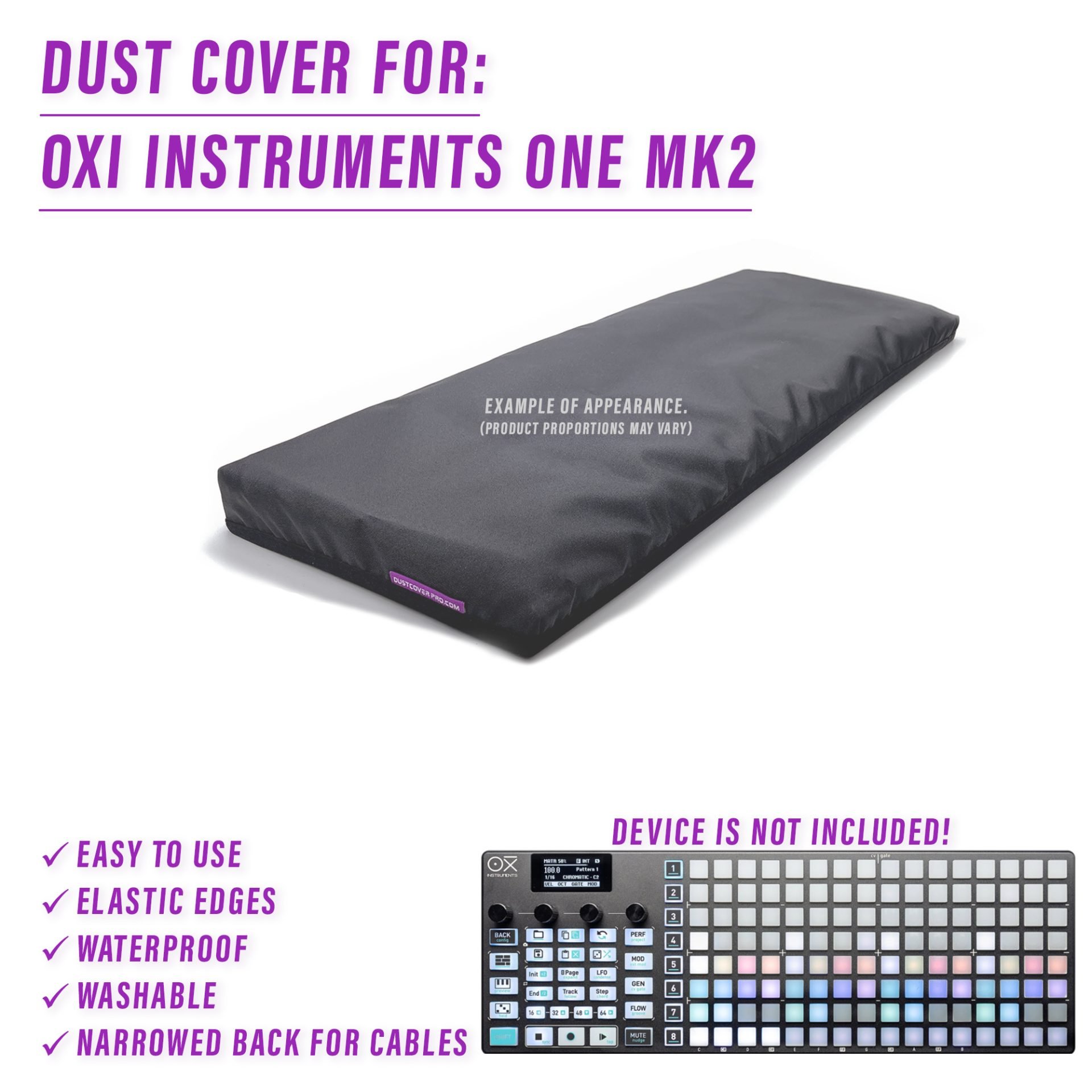 dust cover dustcover dustcoverpro elastic oxi oxi instruments oxi one synth synth protection water resistant waterproof oxi one mk2