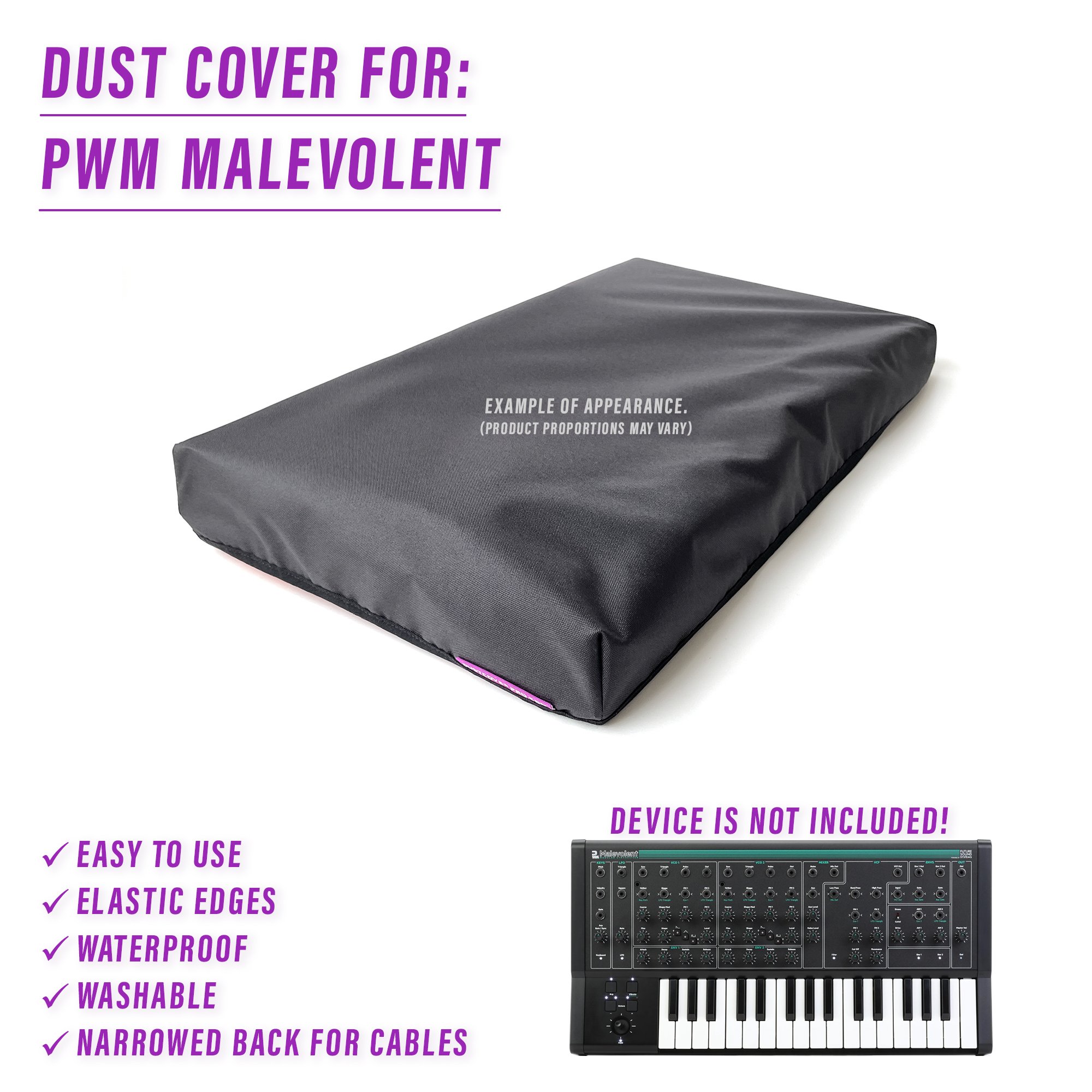 dust cover dustcover dustcoverpro elastic PWM synth synth protection water resistant waterproof Malevolent PWM Malevolent