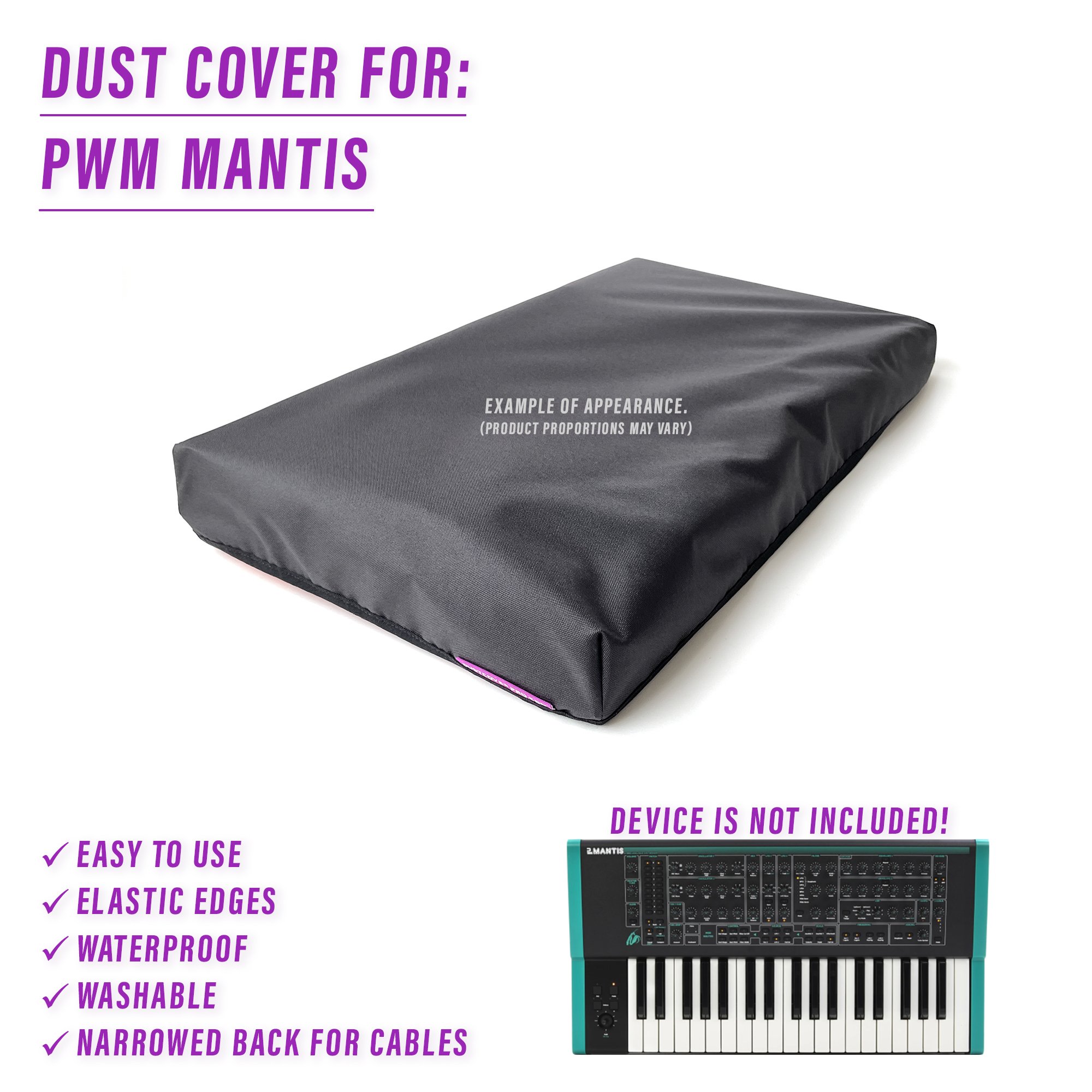 dust cover dustcover dustcoverpro elastic synth synth protection water resistant waterproof PWM Mantis PWM Mantis