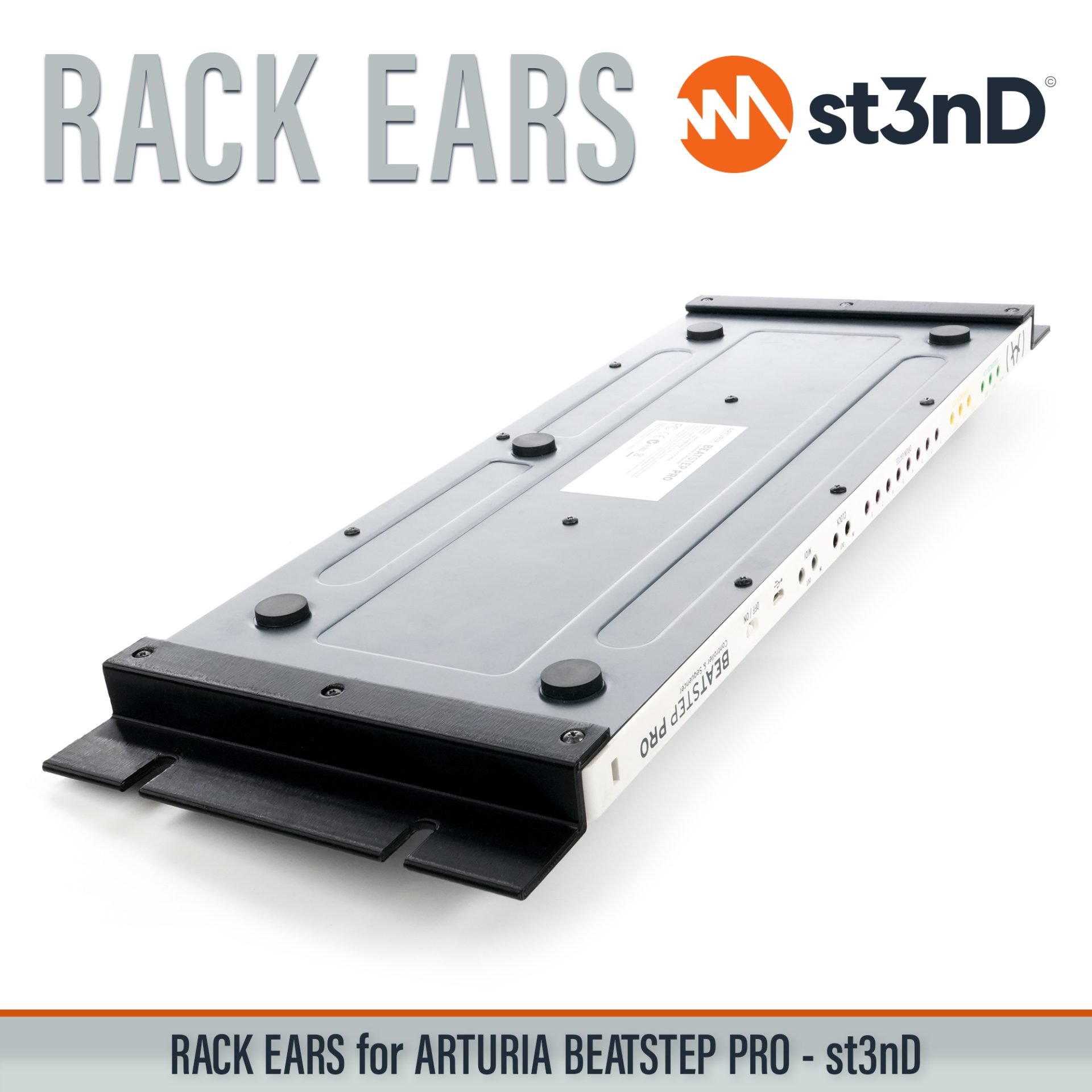 arturia arturia beatstep pro beatstep beatstep pro controller portable st3nD stable strong studio accessory sturdy RACK EARS studio gear accessories custom fit rack brackets custom 3D printed rack mount ears for synths rack ears for music production gear durable rack ears for studio equipment DIY studio rack mounting accessories 3D printed rack ears custom rack ears rack mount brackets synth rack ears studio rack mount ears