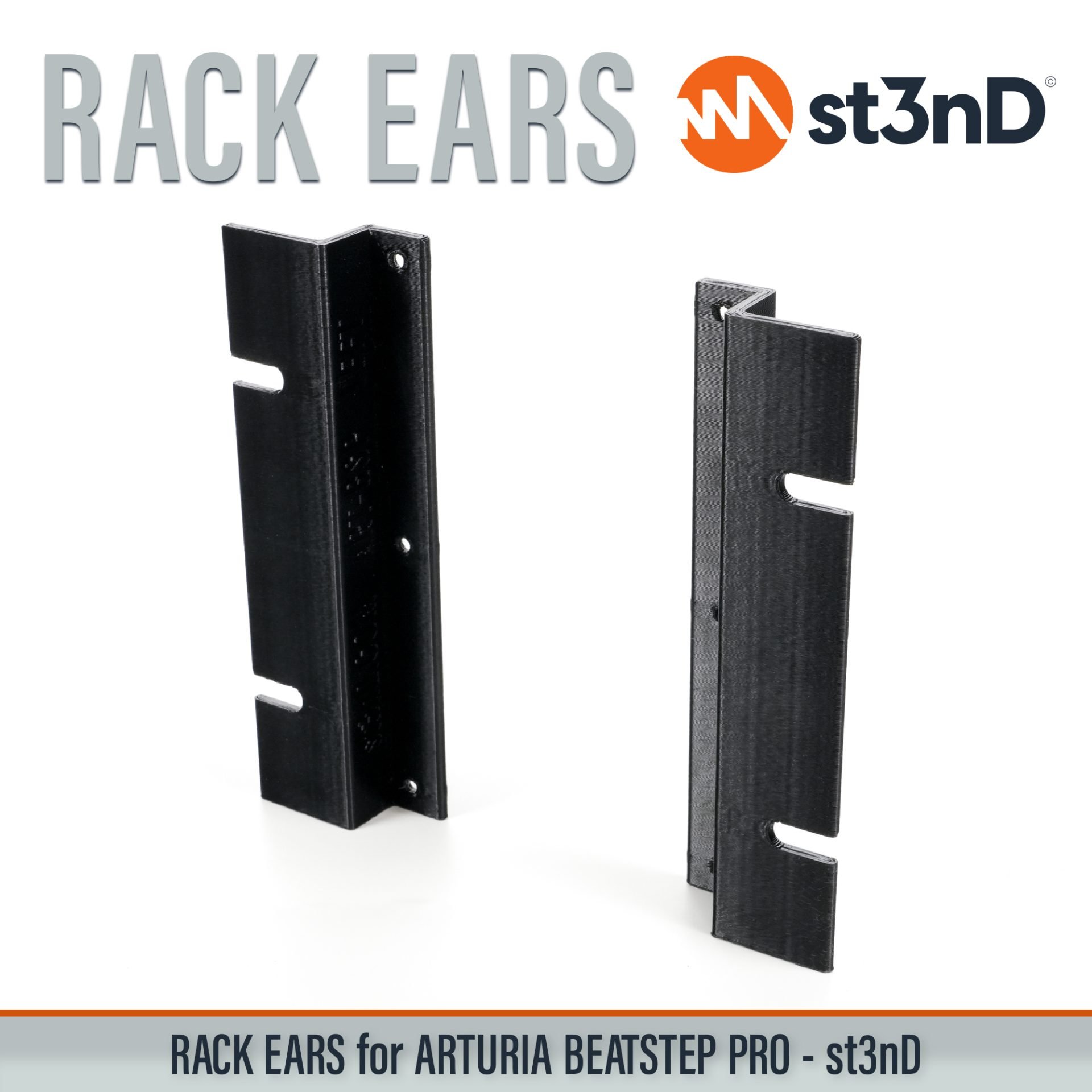 arturia arturia beatstep pro beatstep beatstep pro controller portable st3nD stable strong studio accessory sturdy RACK EARS studio gear accessories custom fit rack brackets custom 3D printed rack mount ears for synths rack ears for music production gear durable rack ears for studio equipment DIY studio rack mounting accessories 3D printed rack ears custom rack ears rack mount brackets synth rack ears studio rack mount ears