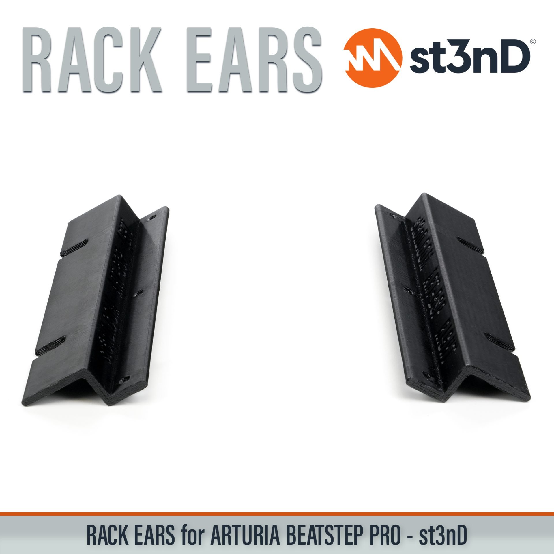 arturia arturia beatstep pro beatstep beatstep pro controller portable st3nD stable strong studio accessory sturdy RACK EARS studio gear accessories custom fit rack brackets custom 3D printed rack mount ears for synths rack ears for music production gear durable rack ears for studio equipment DIY studio rack mounting accessories 3D printed rack ears custom rack ears rack mount brackets synth rack ears studio rack mount ears