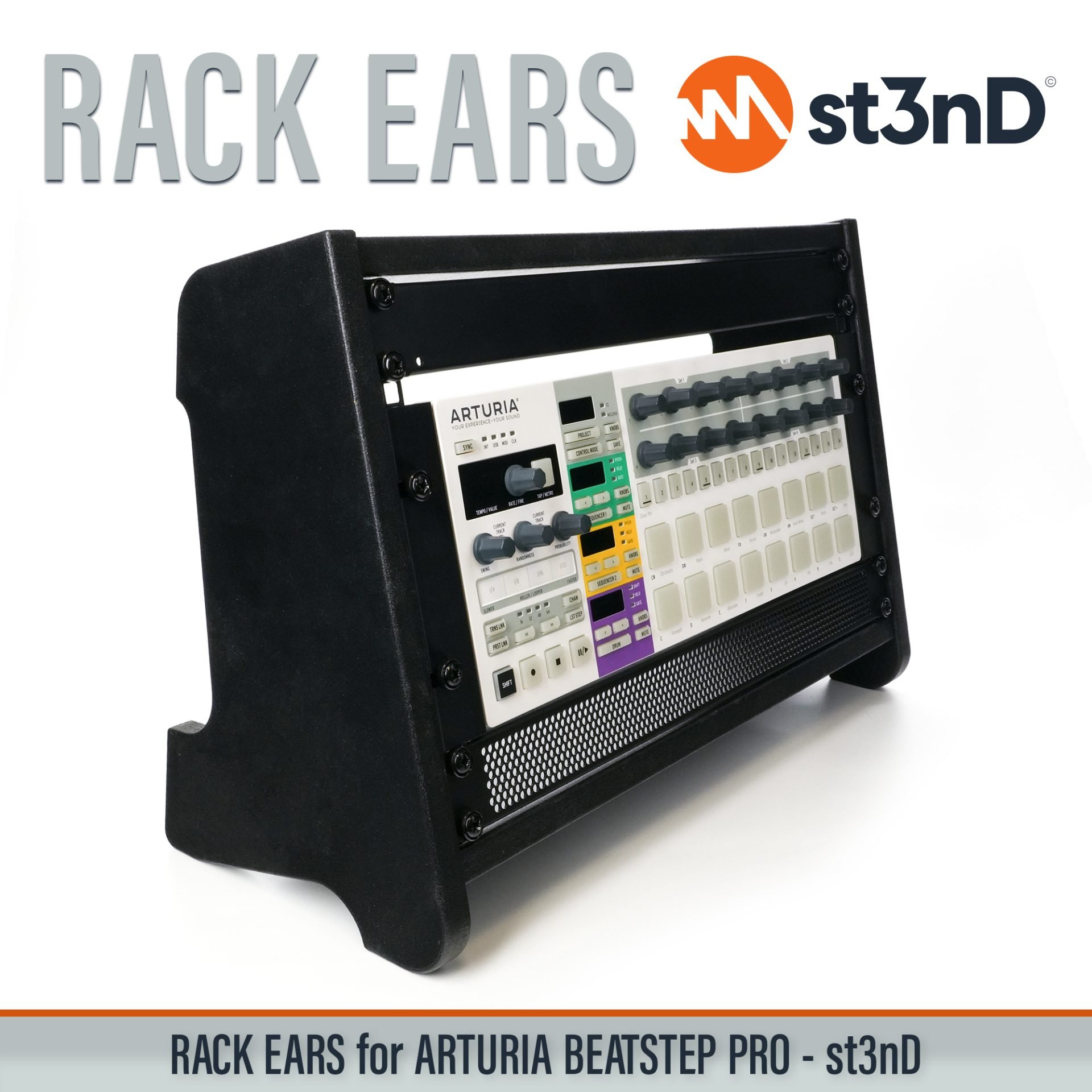 arturia arturia beatstep pro beatstep beatstep pro controller portable st3nD stable strong studio accessory sturdy RACK EARS studio gear accessories custom fit rack brackets custom 3D printed rack mount ears for synths rack ears for music production gear durable rack ears for studio equipment DIY studio rack mounting accessories 3D printed rack ears custom rack ears rack mount brackets synth rack ears studio rack mount ears