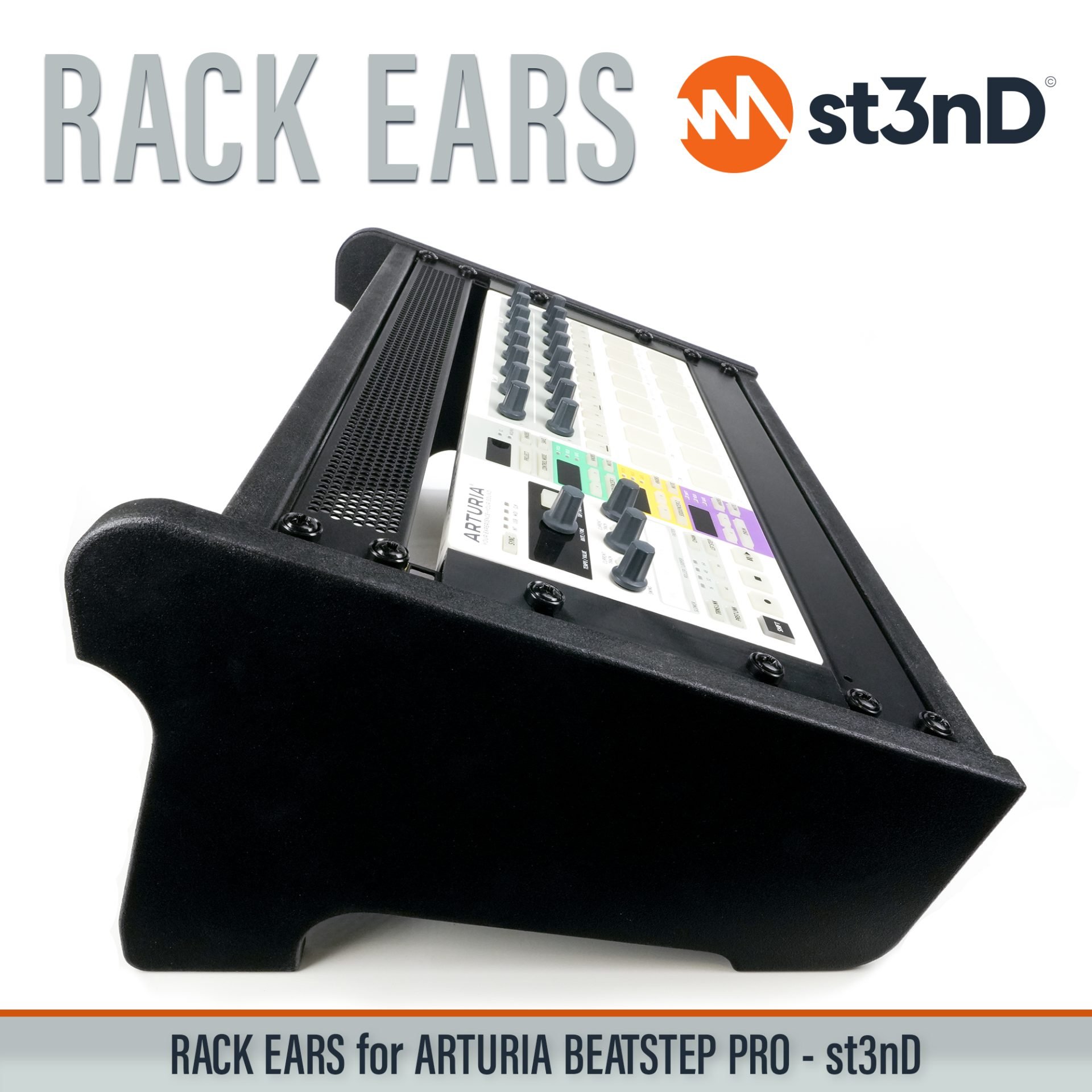 arturia arturia beatstep pro beatstep beatstep pro controller portable st3nD stable strong studio accessory sturdy RACK EARS studio gear accessories custom fit rack brackets custom 3D printed rack mount ears for synths rack ears for music production gear durable rack ears for studio equipment DIY studio rack mounting accessories 3D printed rack ears custom rack ears rack mount brackets synth rack ears studio rack mount ears