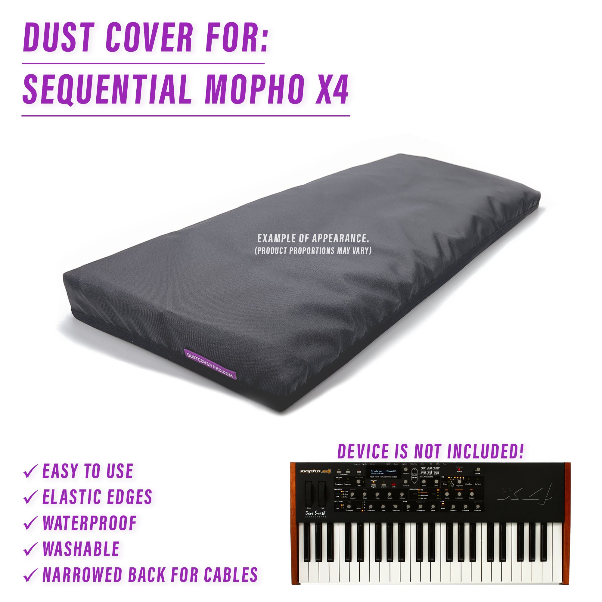dust cover dustcover dustcoverpro elastic SEQUENTIAL synth synth protection water resistant waterproof sequential Mopho x4 Mopho x4