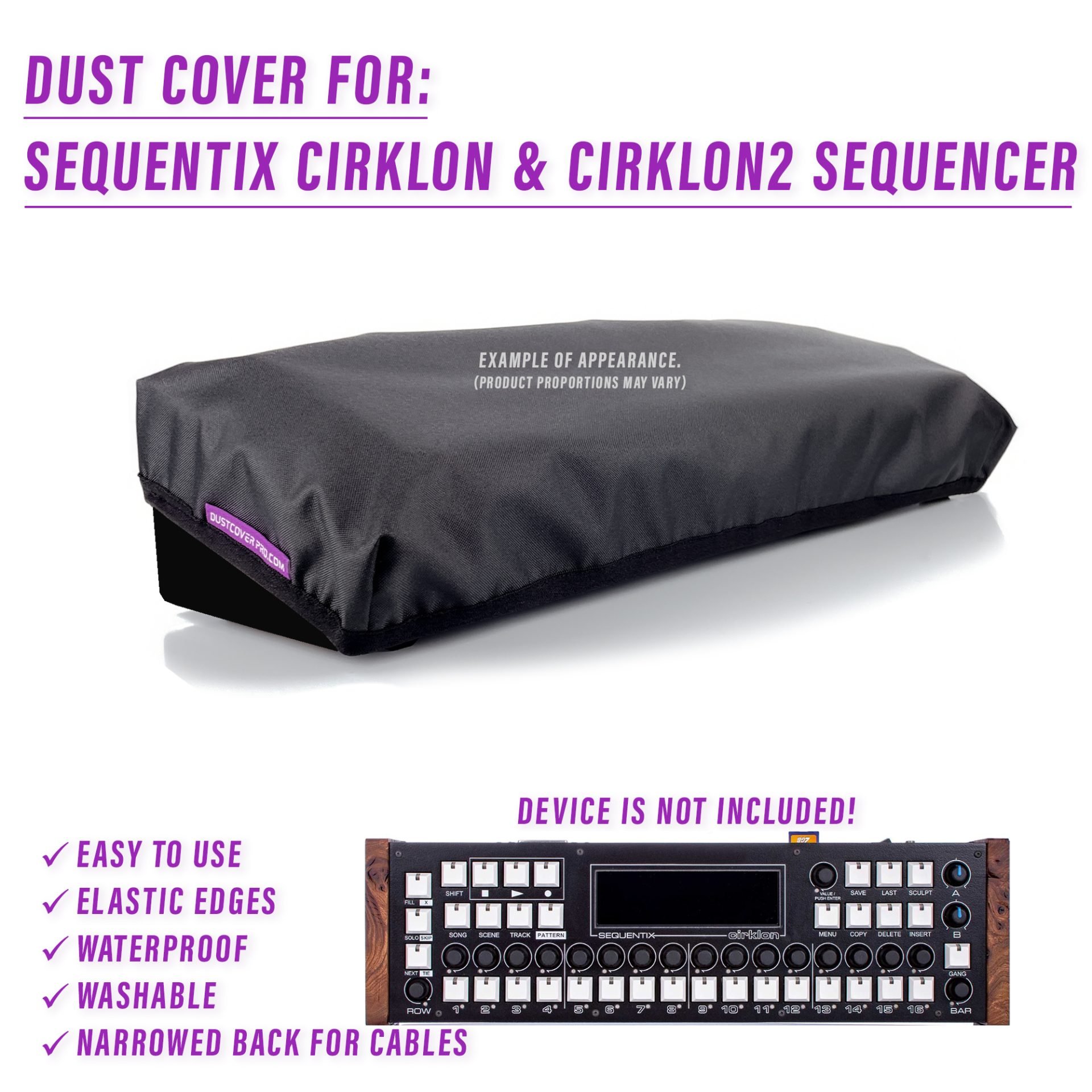 cover dust dustcoverpro synth synth protection water resistant SEQUENTIX CIRKLON SEQUENTIX CIRKLON2 SEQUENCER SEQUENTIX CIRKLON