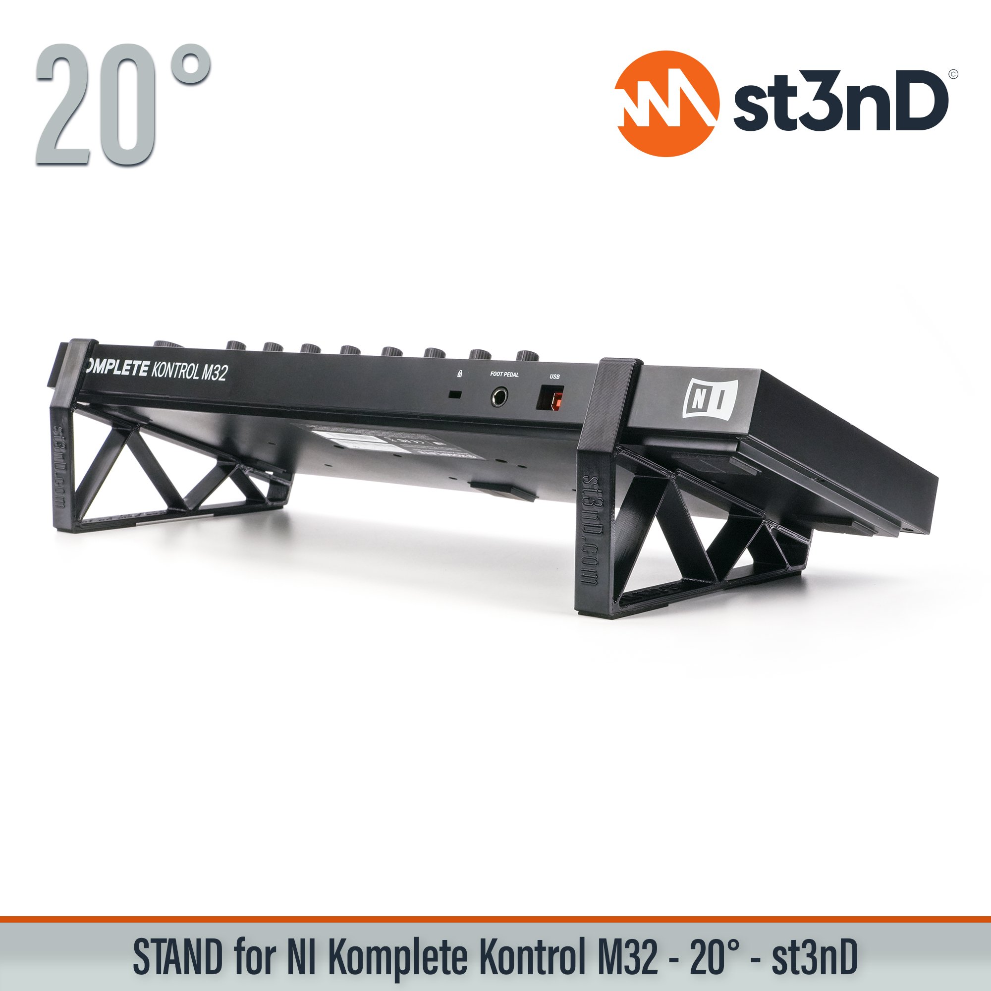 komplete komplete kontrol kontrol midi controller midi keyboard native instruments ni portable st3nD stable stand strong studio gear sturdy tilted Komplete Kontrol M32