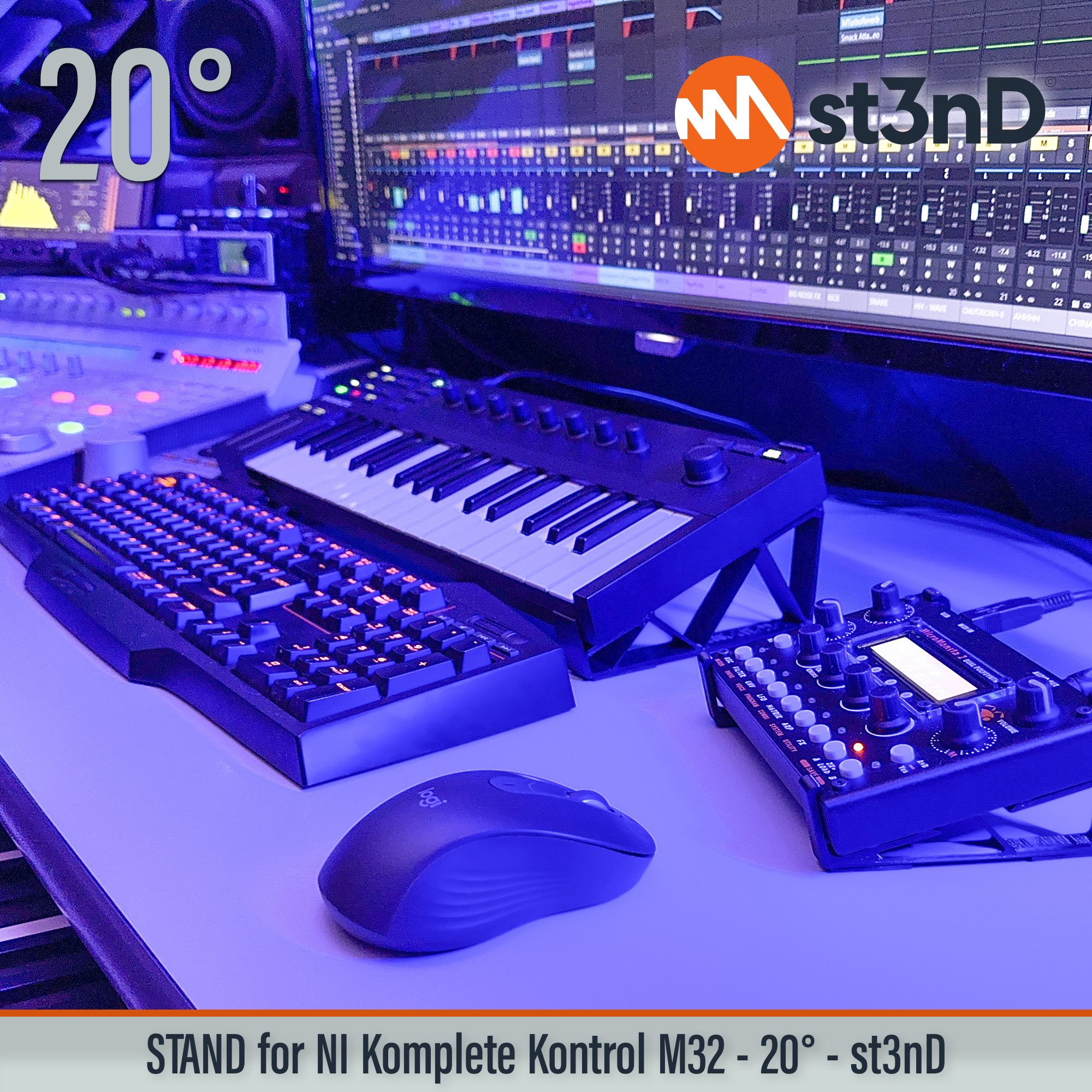 komplete komplete kontrol kontrol midi controller midi keyboard native instruments ni portable st3nD stable stand strong studio gear sturdy tilted Komplete Kontrol M32