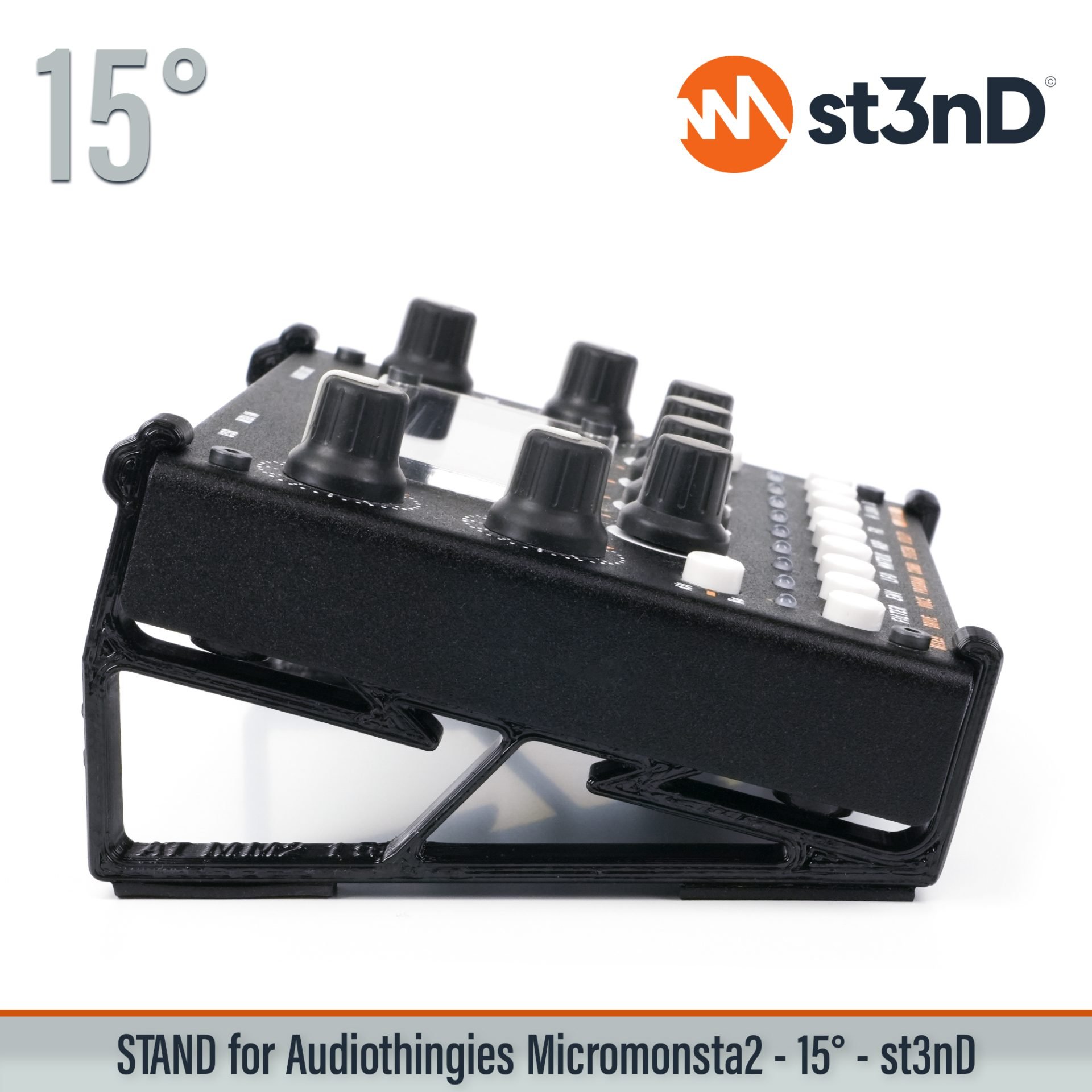 desktop stand, music production, st3nD, stand, strong, studio gear, sturdy, Audiothingies MicroMonsta 2, Audiothingies, MicroMonsta 2, Dual polyphonic synthesizer