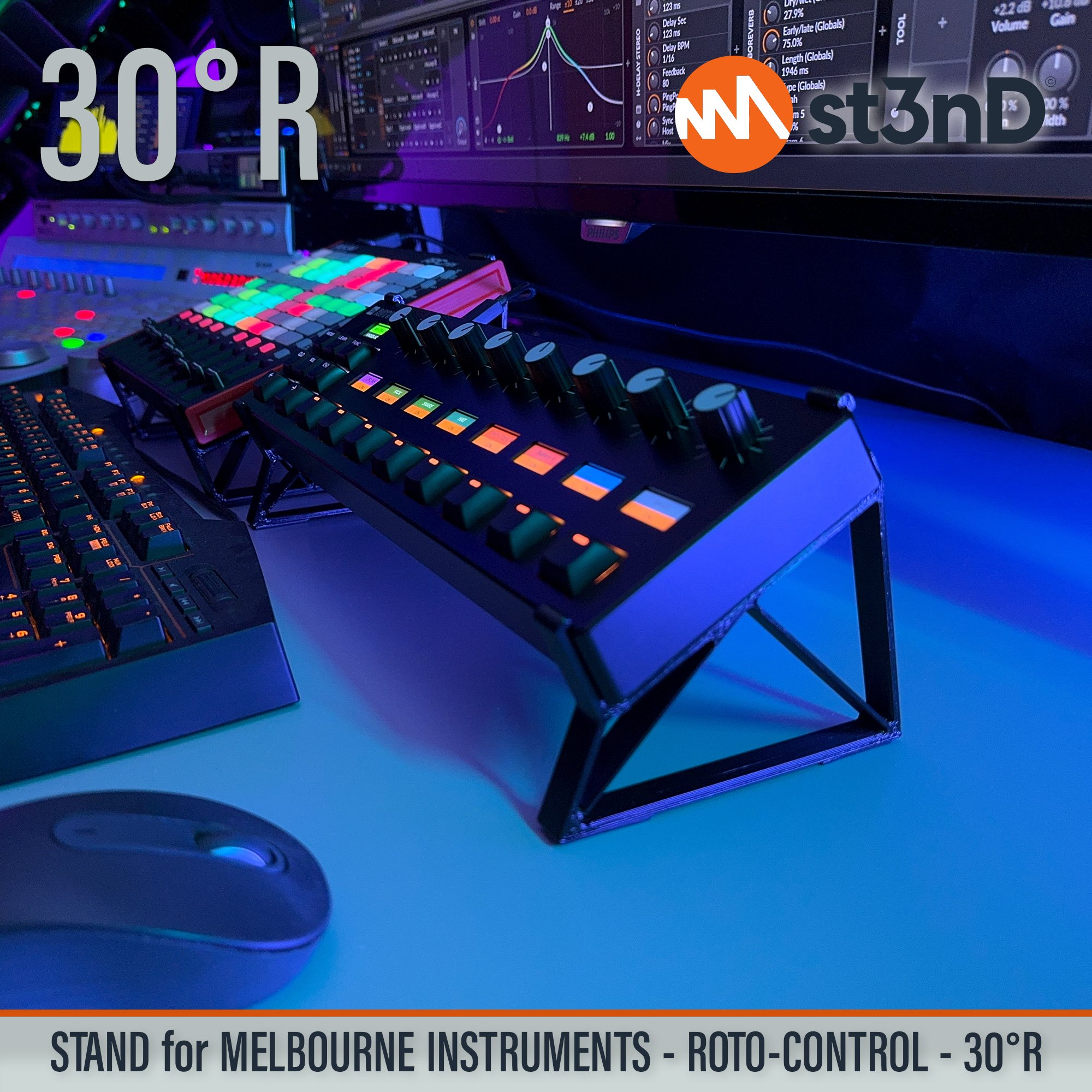 Remove term: desktop stand desktop standRemove term: music production music productionRemove term: st3nD st3nDRemove term: stand standRemove term: strong strongRemove term: studio gear studio gearRemove term: sturdy sturdyRemove term: Melbourne Instruments Melbourne InstrumentsRemove term: Roto-Control Roto-ControlRemove term: midi controller midi controllerRemove term: daw controller daw controllerRemove term: Melbourne Roto Control Melbourne Roto Control