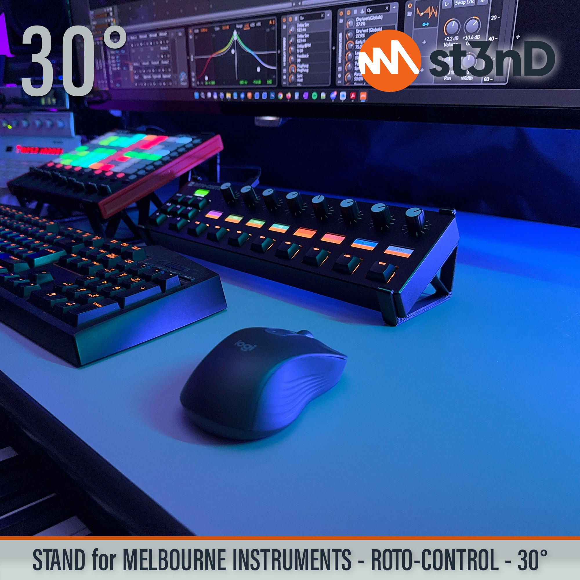 Remove term: desktop stand desktop standRemove term: music production music productionRemove term: st3nD st3nDRemove term: stand standRemove term: strong strongRemove term: studio gear studio gearRemove term: sturdy sturdyRemove term: Melbourne Instruments Melbourne InstrumentsRemove term: Roto-Control Roto-ControlRemove term: midi controller midi controllerRemove term: daw controller daw controllerRemove term: Melbourne Roto Control Melbourne Roto Control