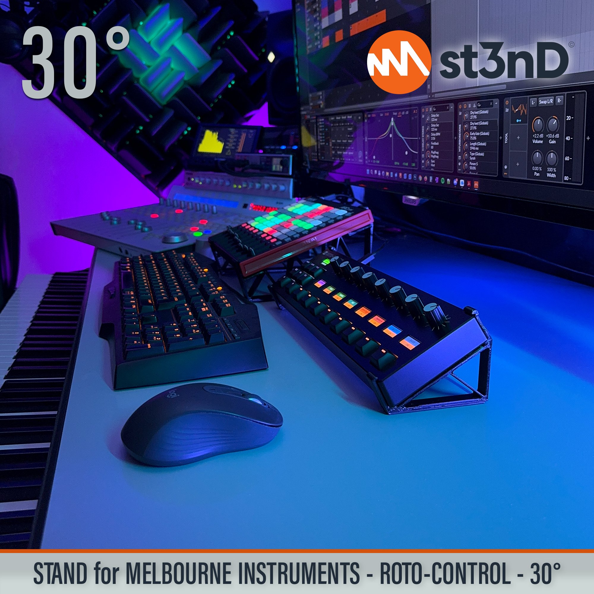 Remove term: desktop stand desktop standRemove term: music production music productionRemove term: st3nD st3nDRemove term: stand standRemove term: strong strongRemove term: studio gear studio gearRemove term: sturdy sturdyRemove term: Melbourne Instruments Melbourne InstrumentsRemove term: Roto-Control Roto-ControlRemove term: midi controller midi controllerRemove term: daw controller daw controllerRemove term: Melbourne Roto Control Melbourne Roto Control
