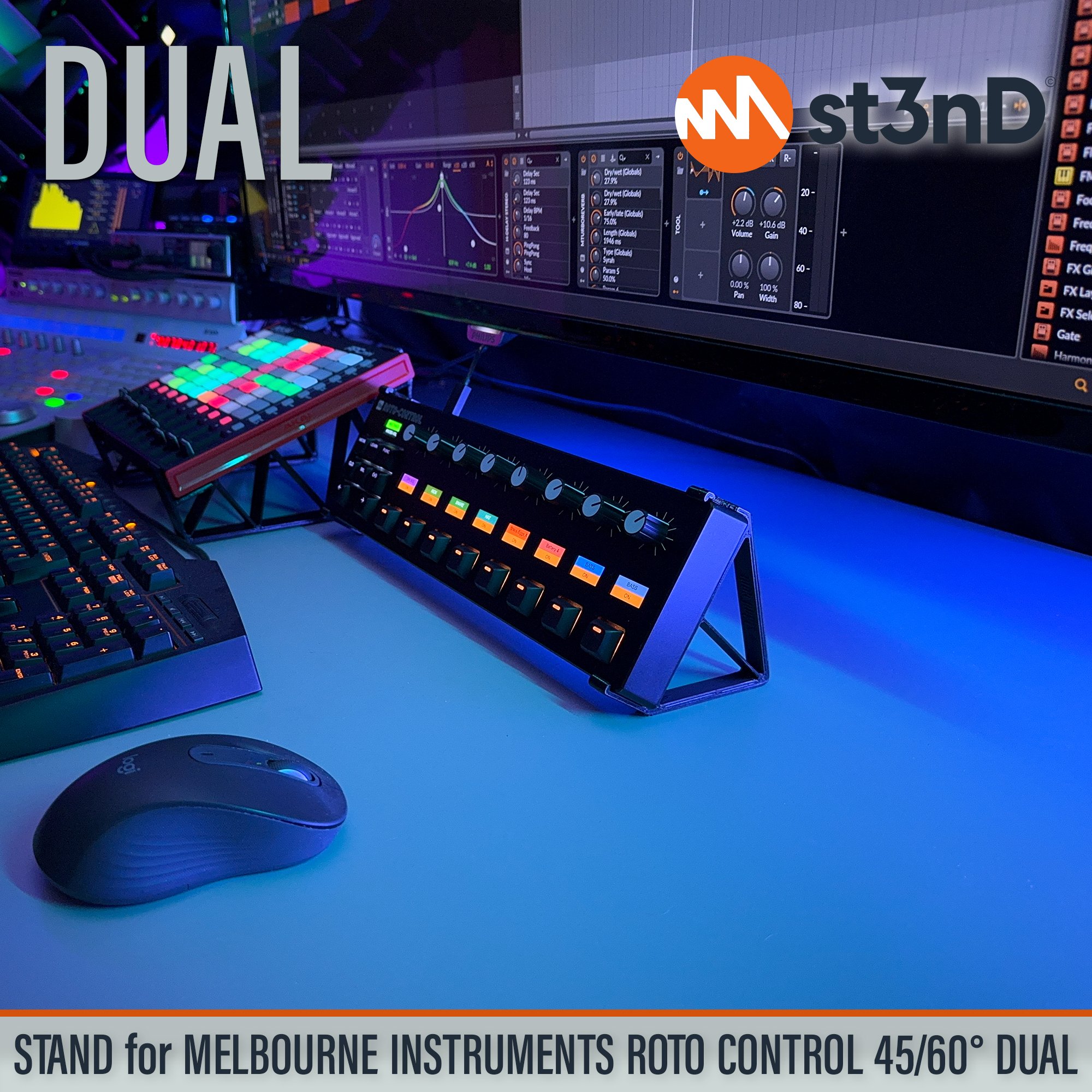 Remove term: desktop stand desktop standRemove term: music production music productionRemove term: st3nD st3nDRemove term: stand standRemove term: strong strongRemove term: studio gear studio gearRemove term: sturdy sturdyRemove term: Melbourne Instruments Melbourne InstrumentsRemove term: Roto-Control Roto-ControlRemove term: midi controller midi controllerRemove term: daw controller daw controllerRemove term: Melbourne Roto Control Melbourne Roto Control