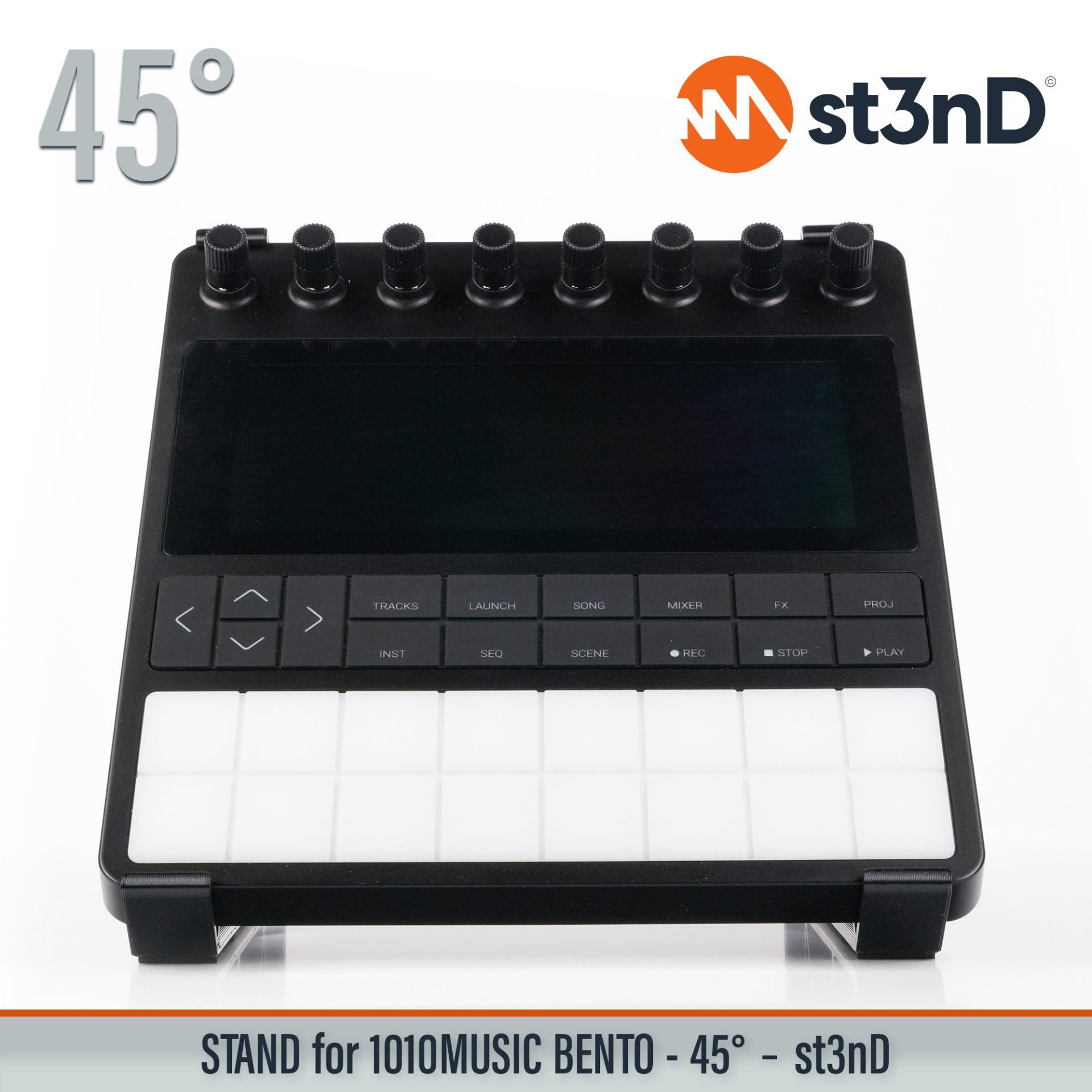 desktop stand music production st3nD stand strong studio gear sturdy 1010music Bento sampling production lab 1010music Bento sampler workstation music producer